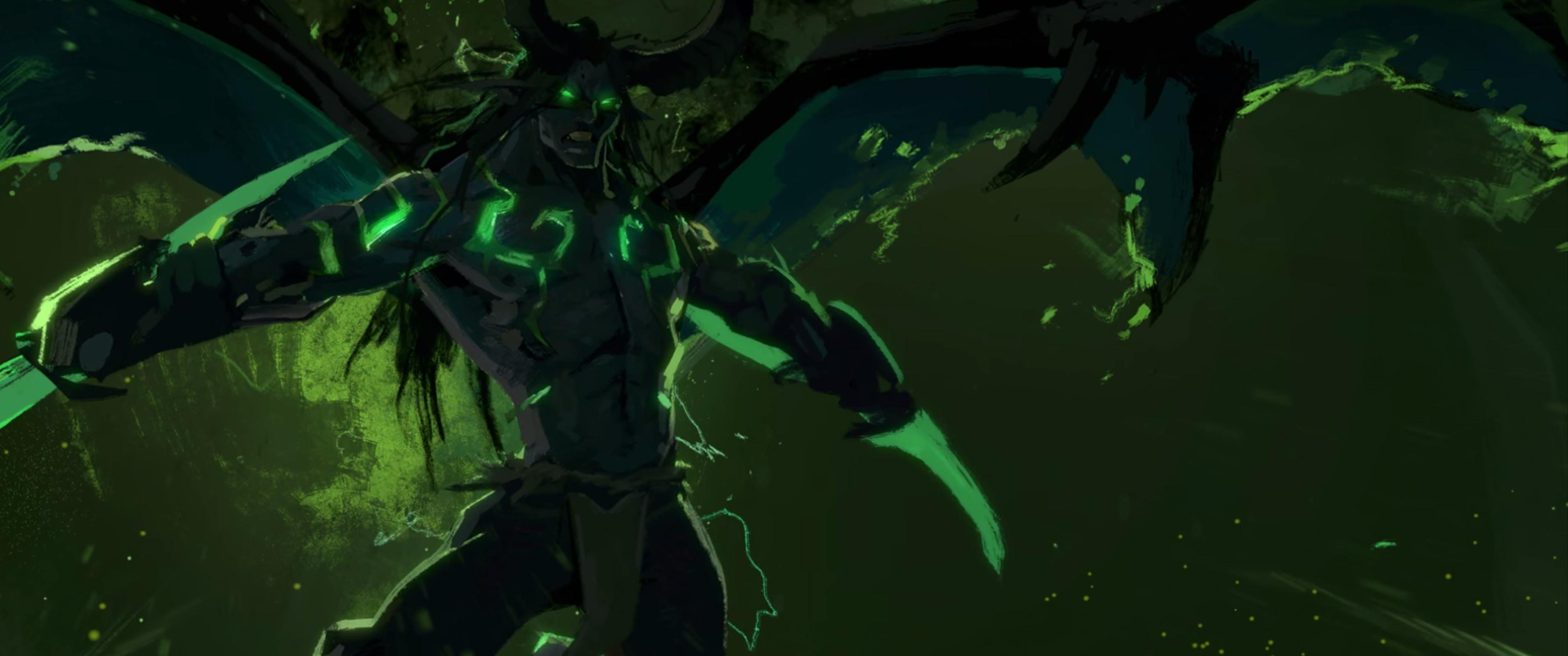 3440x1440 General  World of Warcraft Blizzard Entertainment Demon Hunter  Illidan Stormrage