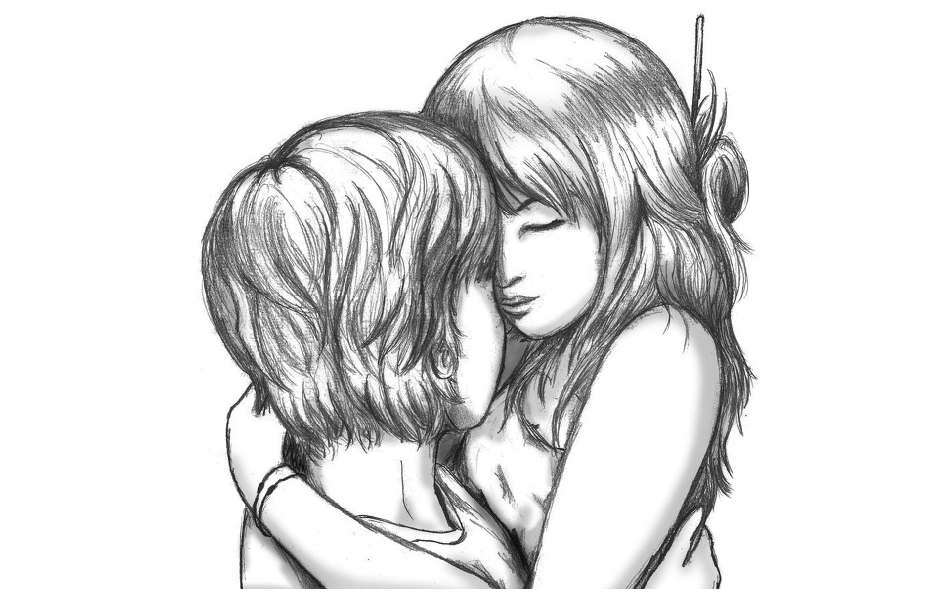 1920x1200  Images Of Romantic Lover Kissing Each Other Of Pencil Sketches - Cool  Sketch Wallpapers