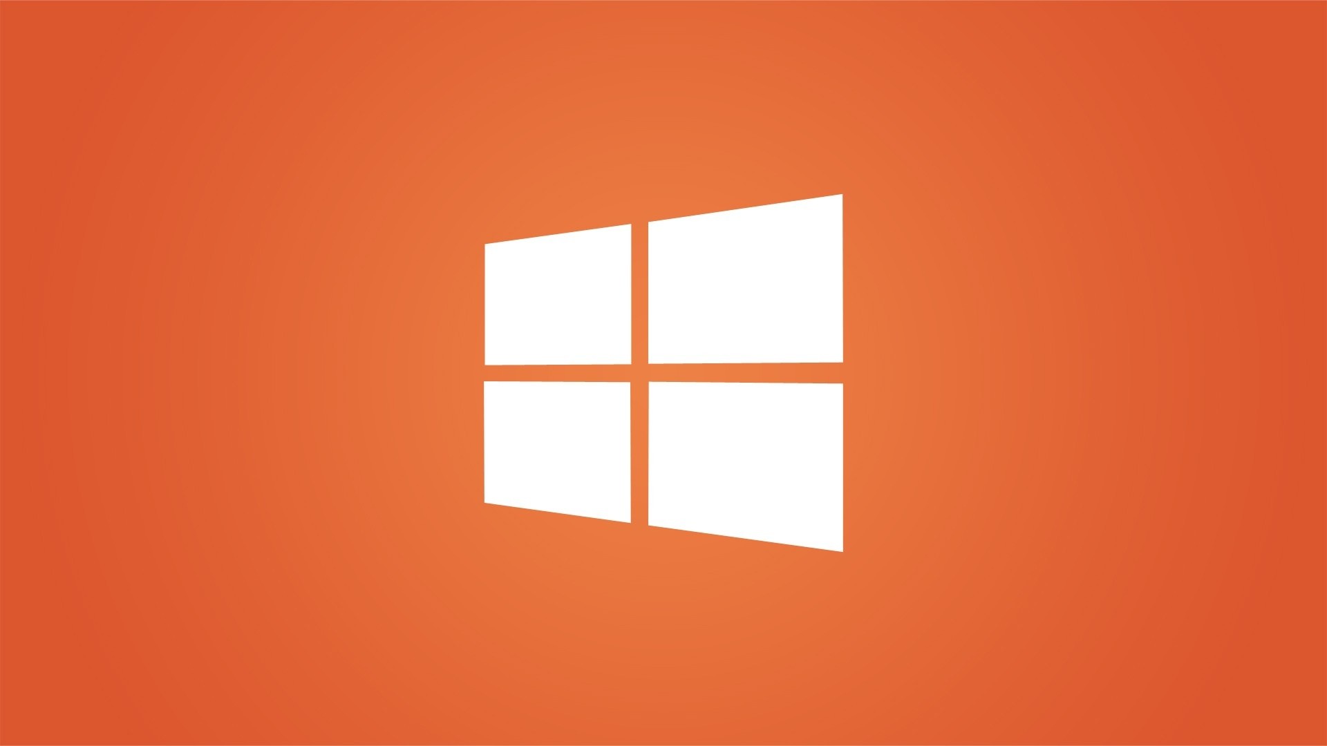 1920x1080  Clean Windows 8 White Logo on Orange