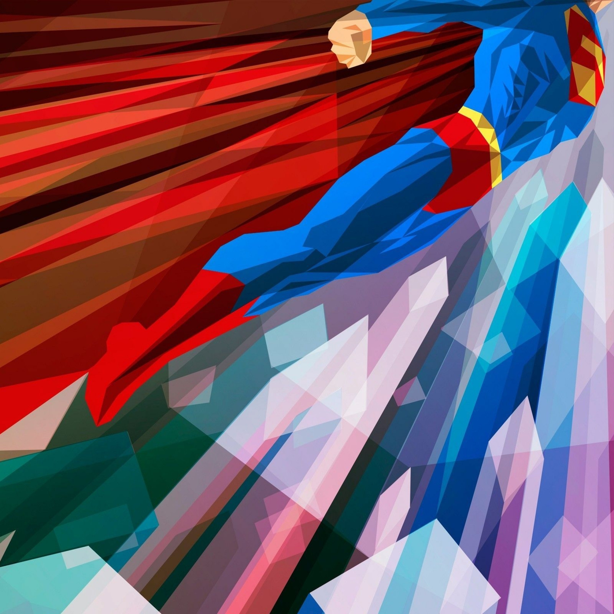 2048x2048 Preview wallpaper superhero, superman, bright 