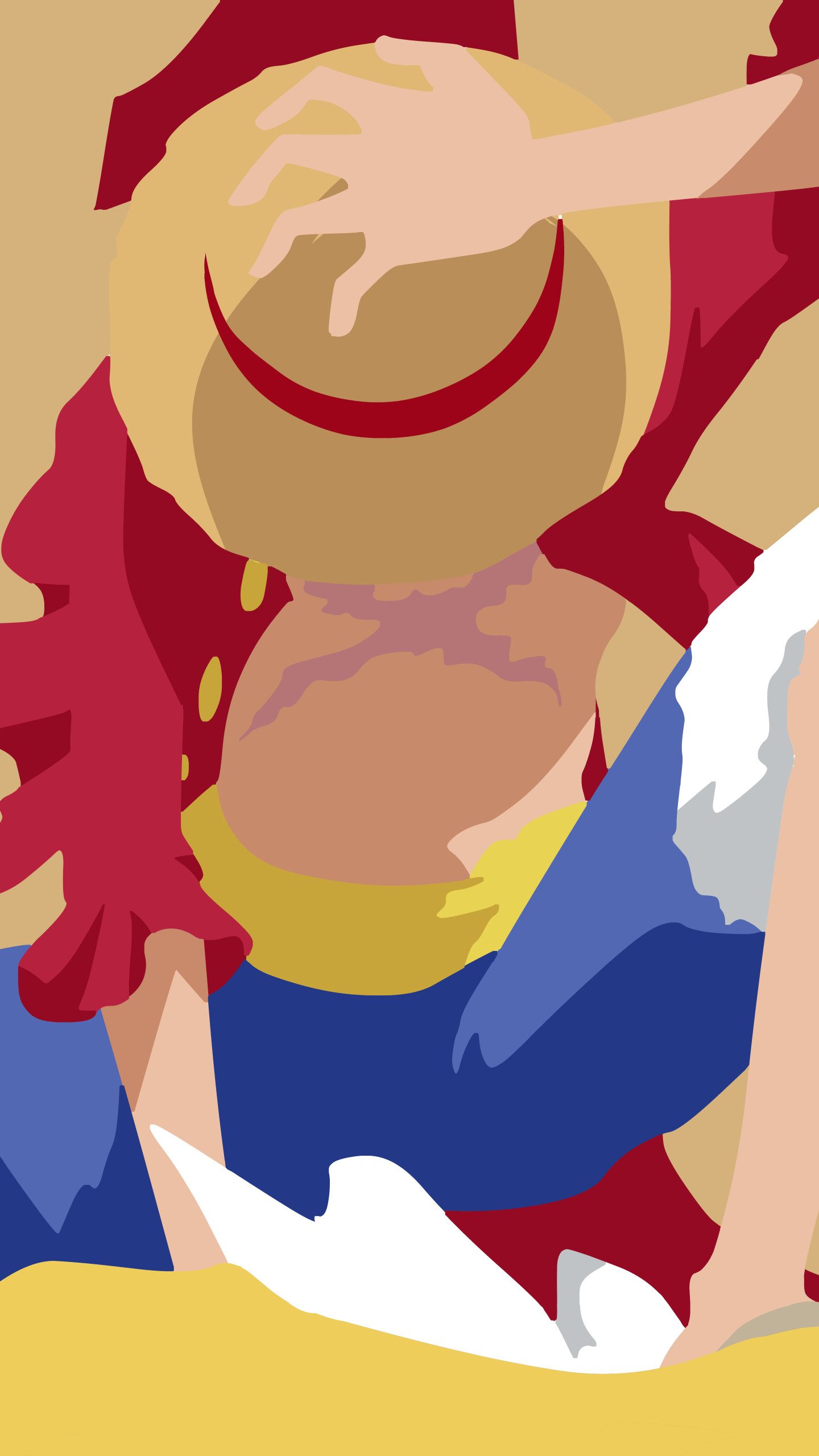 1440x2560 Anime One Piece Minimalist Monkey D. Luffy. Wallpaper 693550