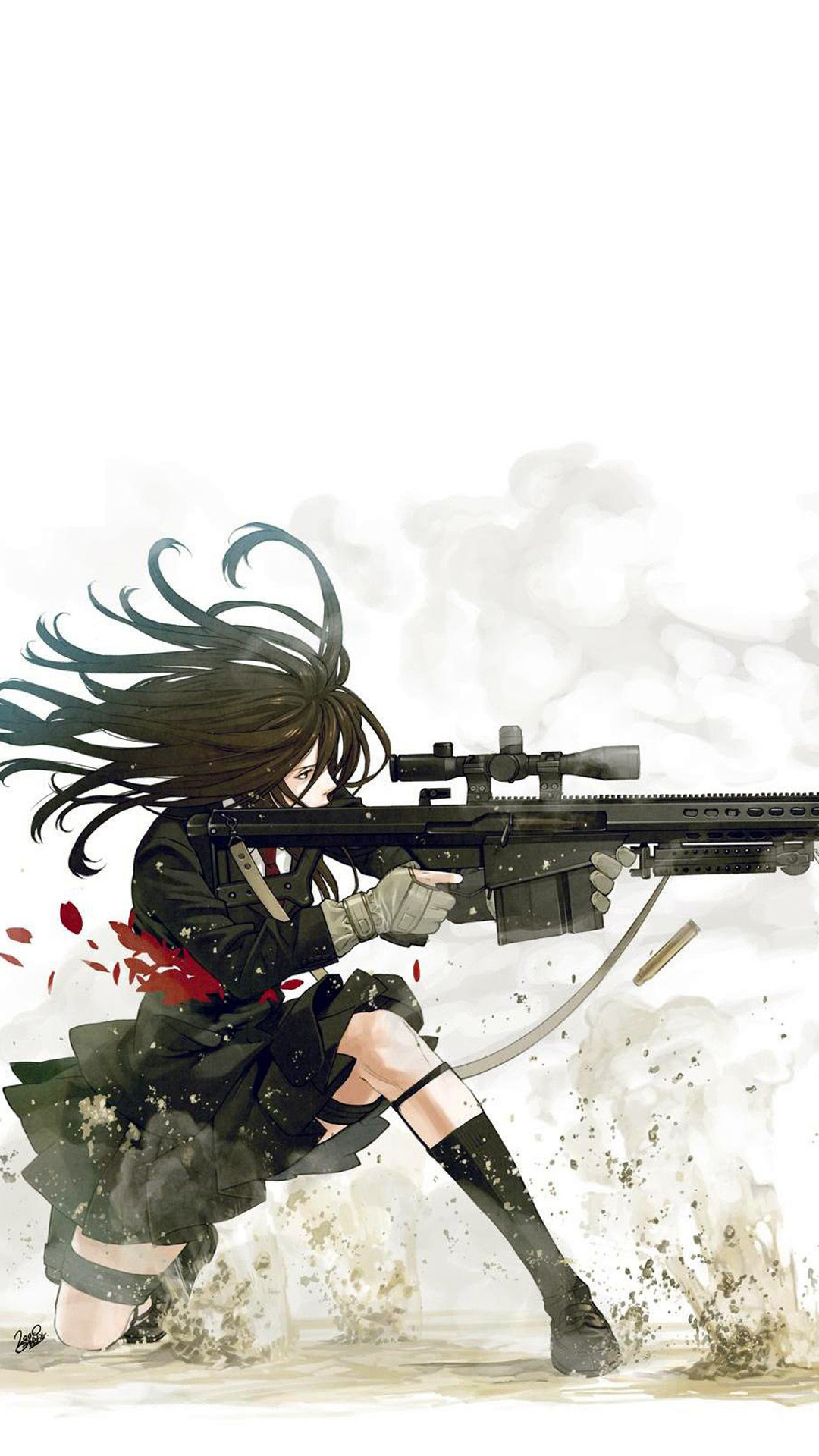 1080x1920 Sniper Girl Anime Photo