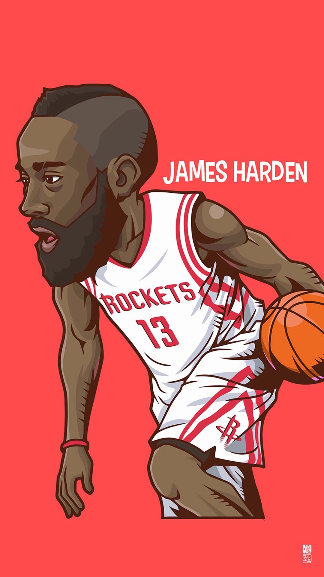 1080x1920 Tap to see Collection of Famous NBA Basketball Players Cute Cartoon  Wallpapers for iPhone. - "Fear the Beard"