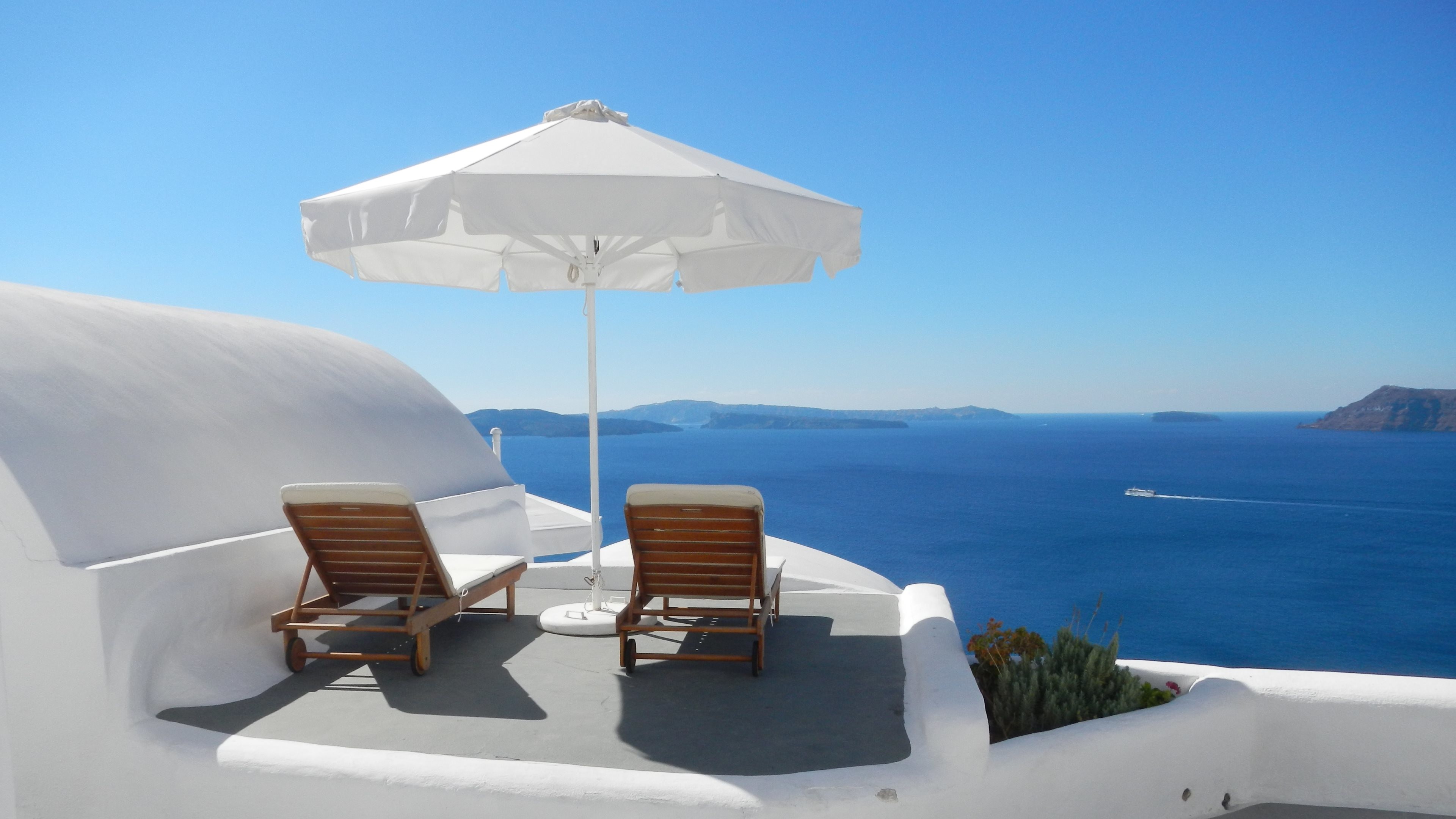 3840x2160 Wallpaper: Holiday Destination Santorini Greece. Ultra HD 4K 