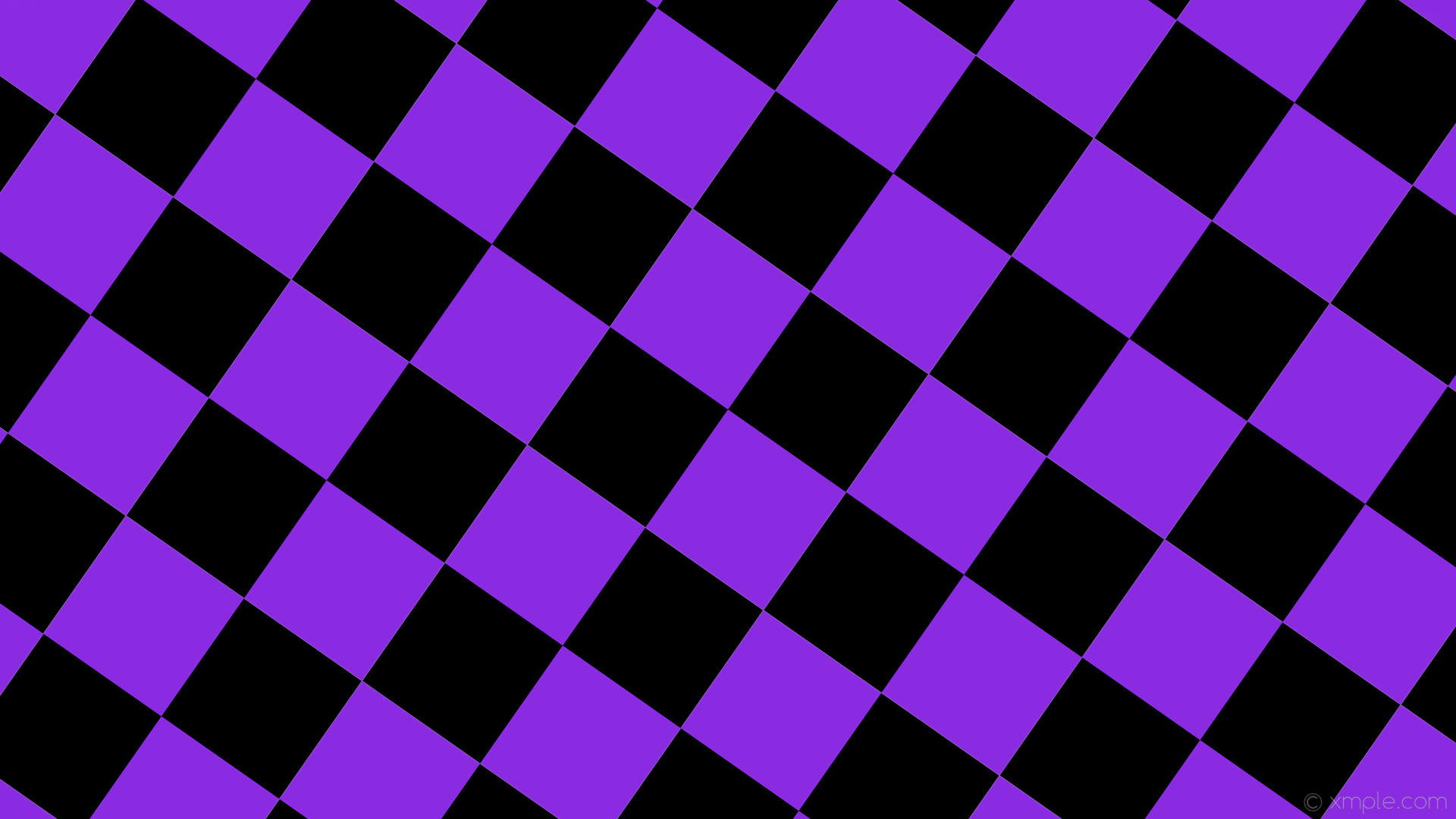 1920x1080 wallpaper black purple checkered squares blue violet #000000 #8a2be2  diagonal 55Â° 190px