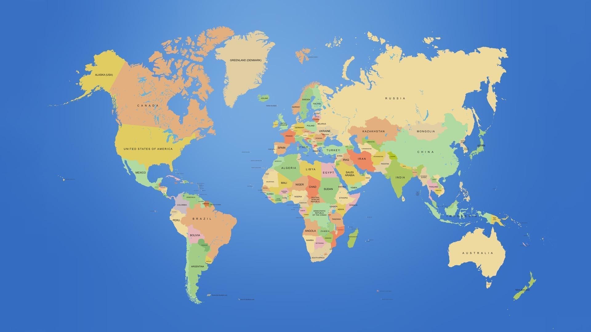 1920x1080 World Map For Desktop