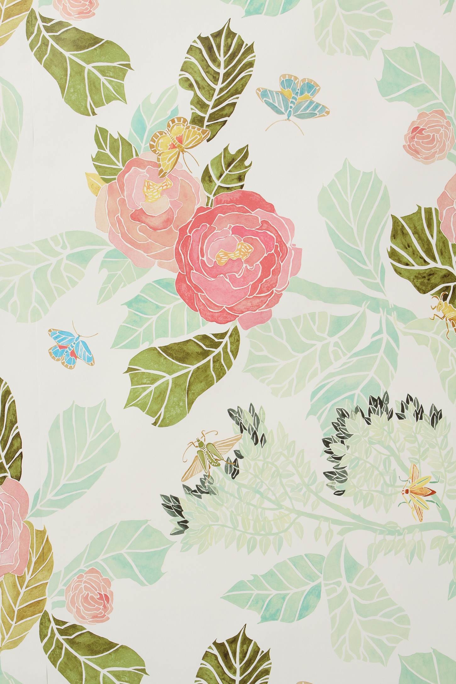 1450x2175 Watercolor Flora Wallpaper