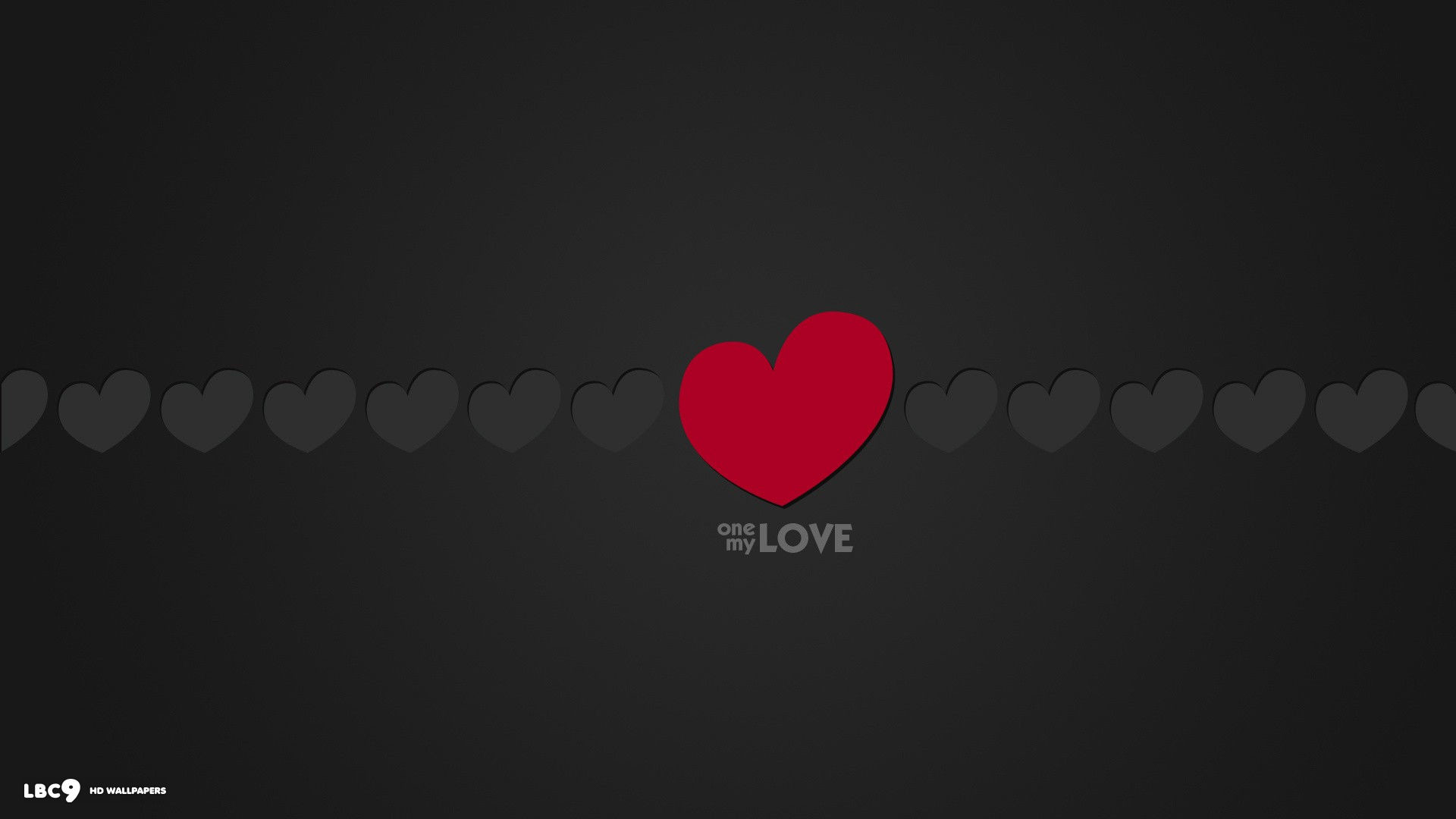 1920x1080 love word one my love minimalistic red grey hearts desktop background