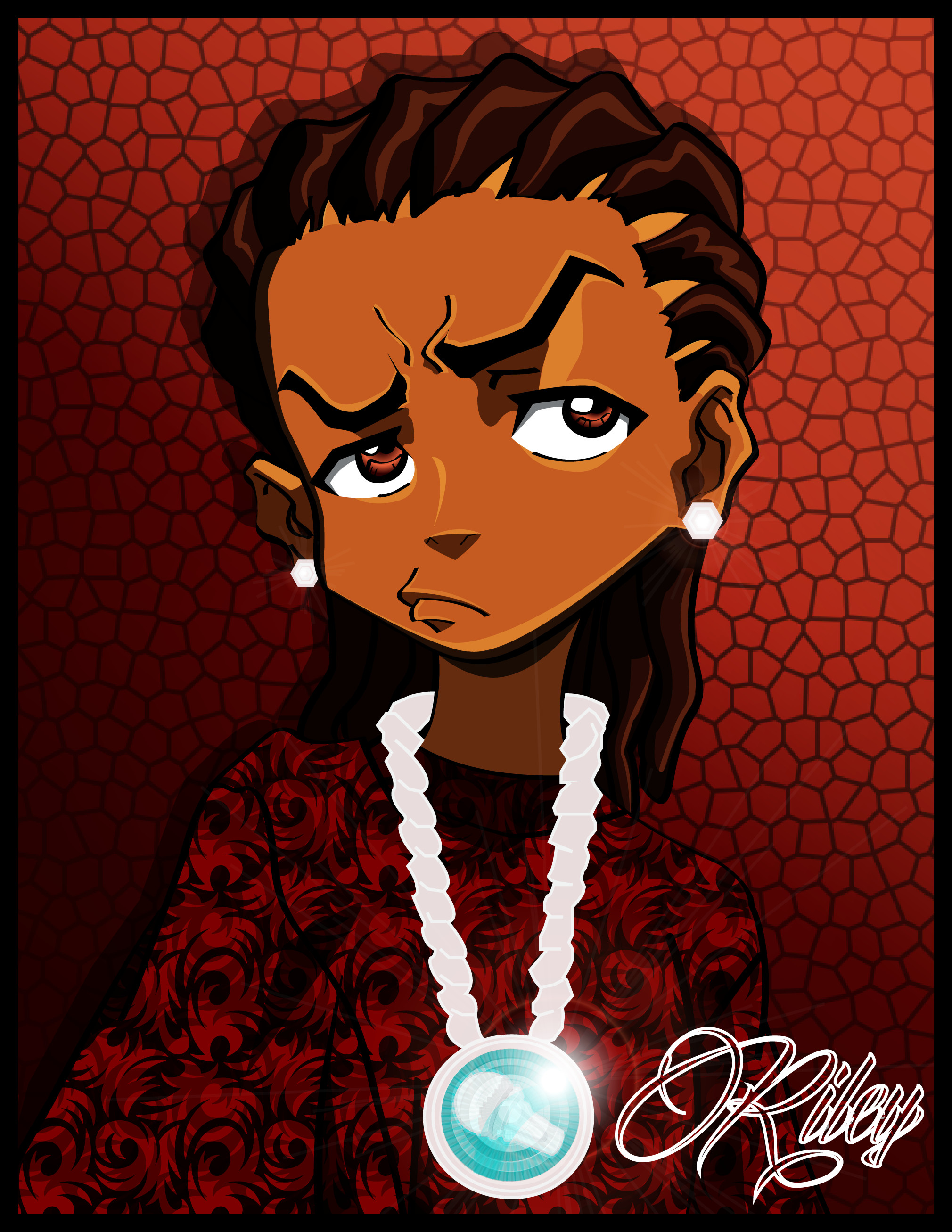 2020x2614 The Boondocks Riley Gangster Riley freeman with his lethal