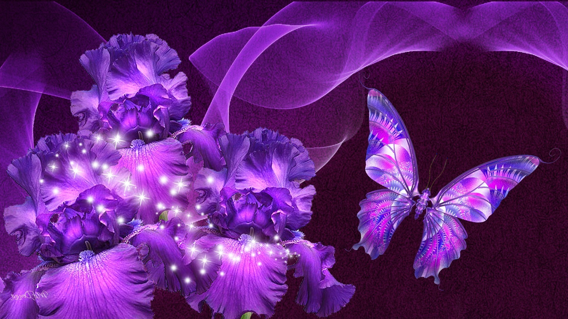 1920x1080 Purple Butterfly Wallpaper Hd Resolution