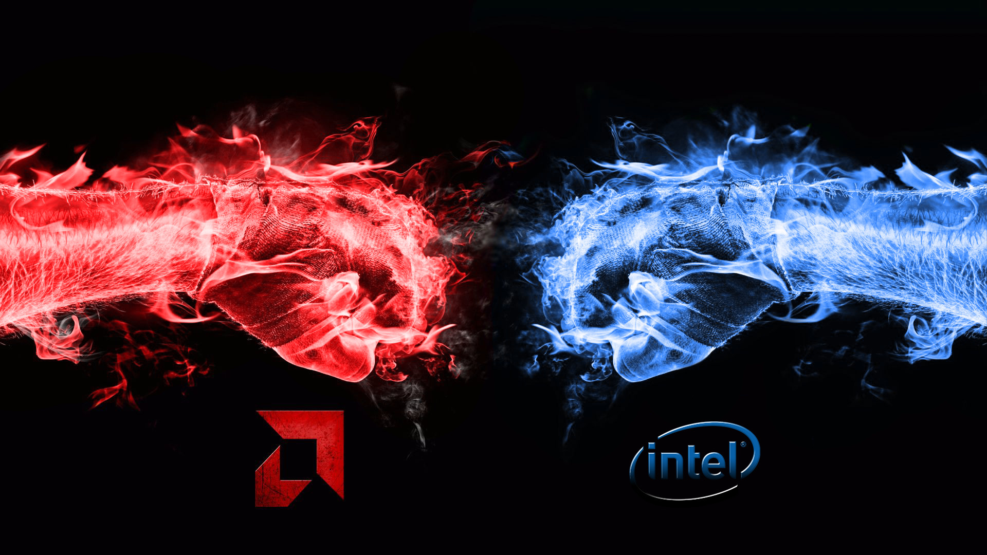 1920x1080 Intel Wallpapers - HD Intel Logo Dark Rust red wallpaper -