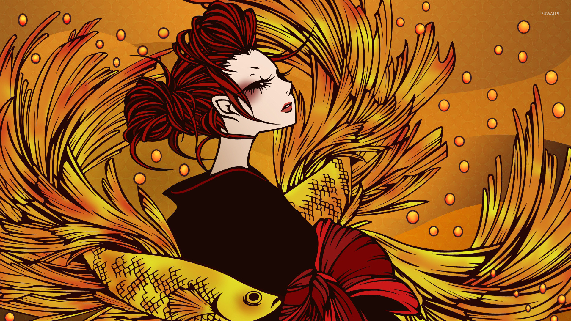1920x1080 Redhead mermaid wallpaper
