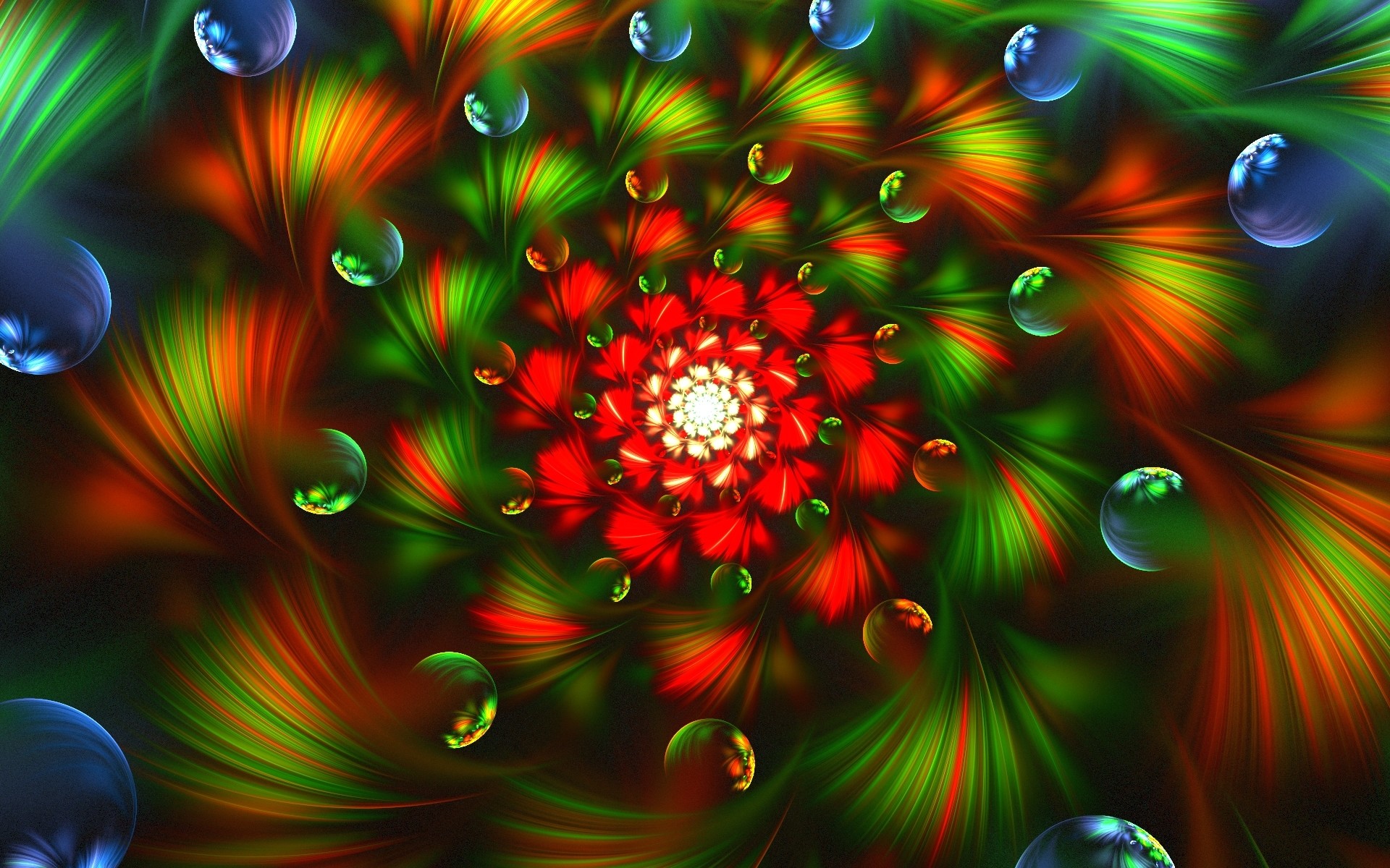 1920x1200 3d abstract fractal colorful bright wallpaper.