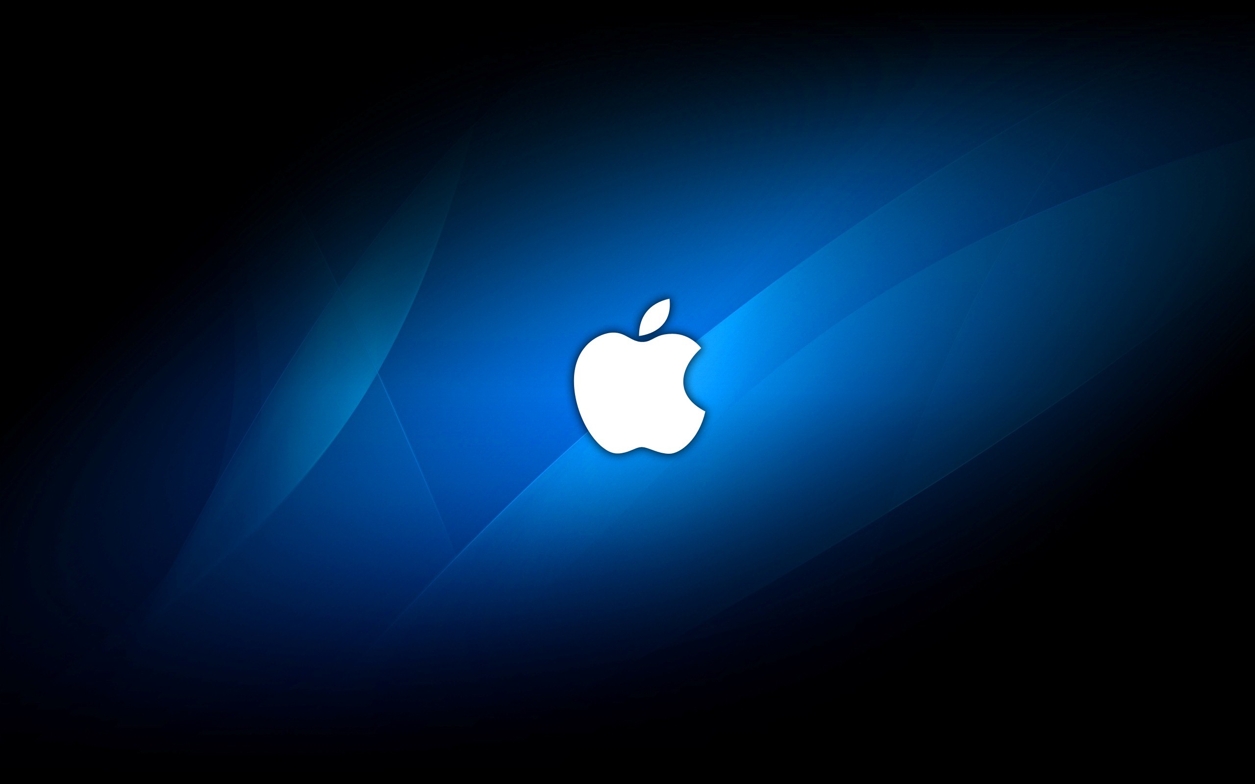 2560x1600 Apple Company Logo in Blue Background Image