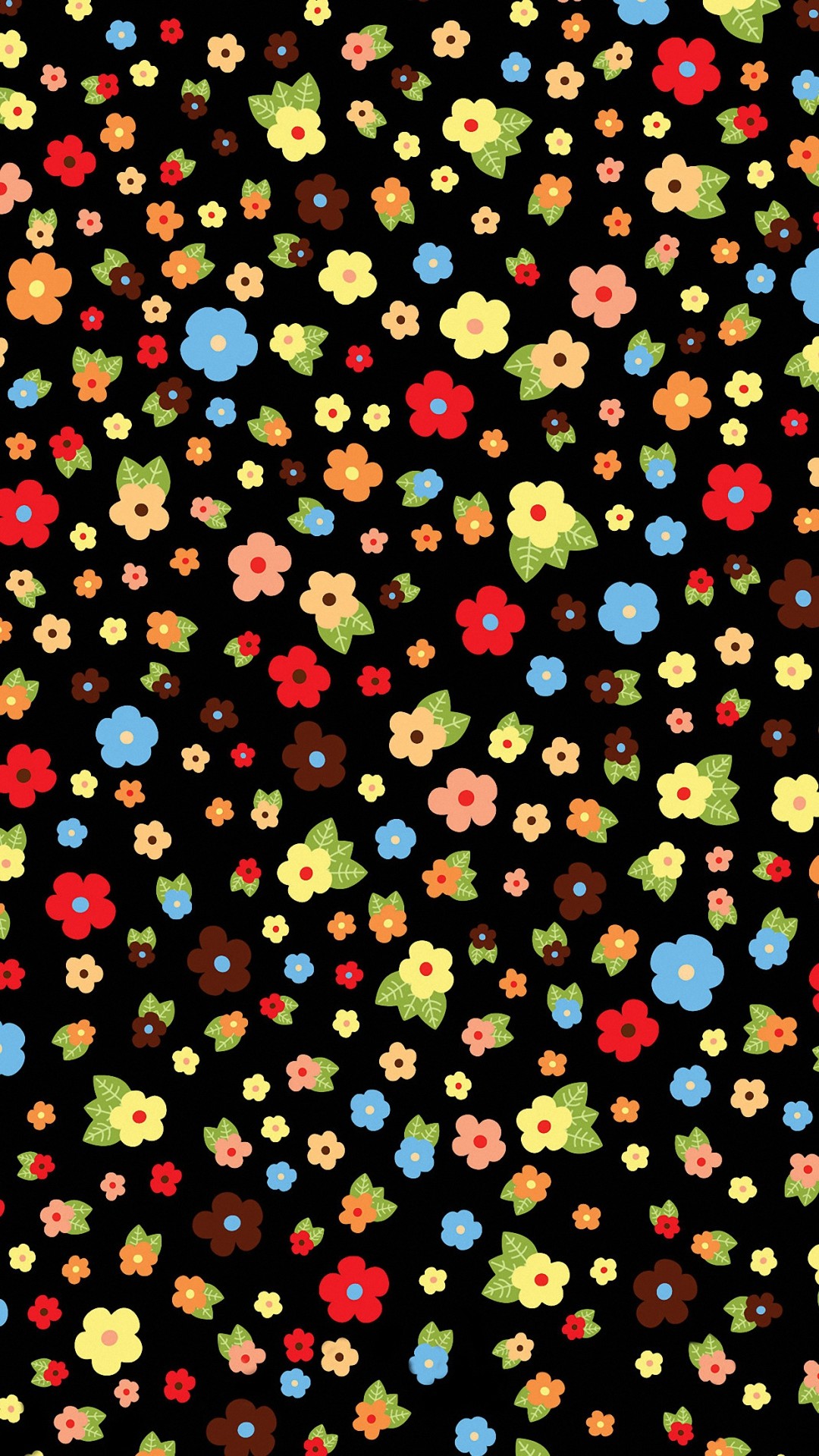 1080x1920 cute colorful flower pattern iphone 6 wallpapers HD