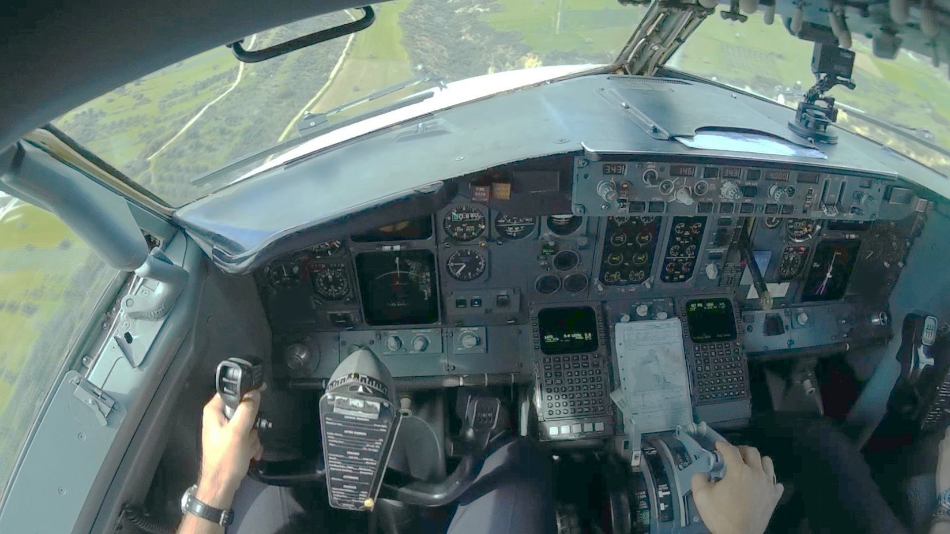 1920x1080 Boeing 737-400 Cockpit Flight LCLK-LGTS | Cockpit Takeoff and Landing |  GoPro Full Flight - YouTube