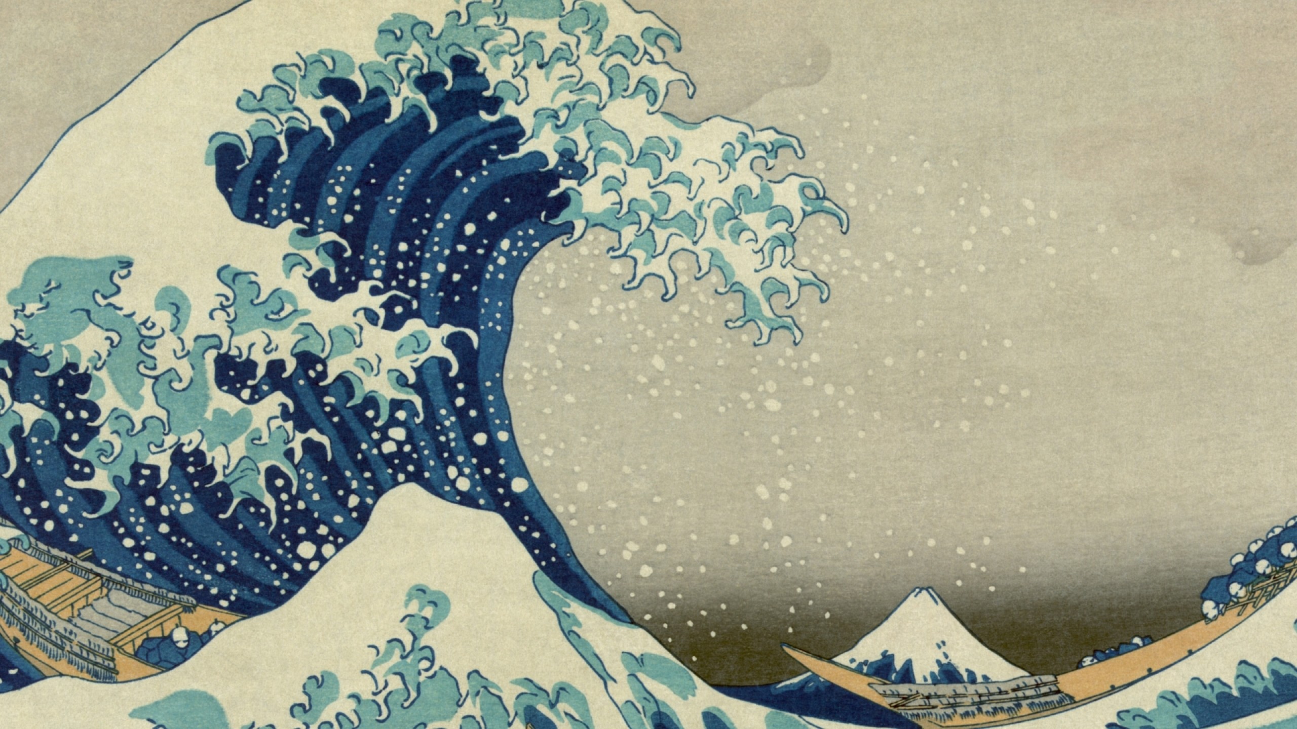 2560x1440 japan the great wave off kanagawa katsushika hokusai thirtysix views of  mount fuji sea 1920x1080 Art