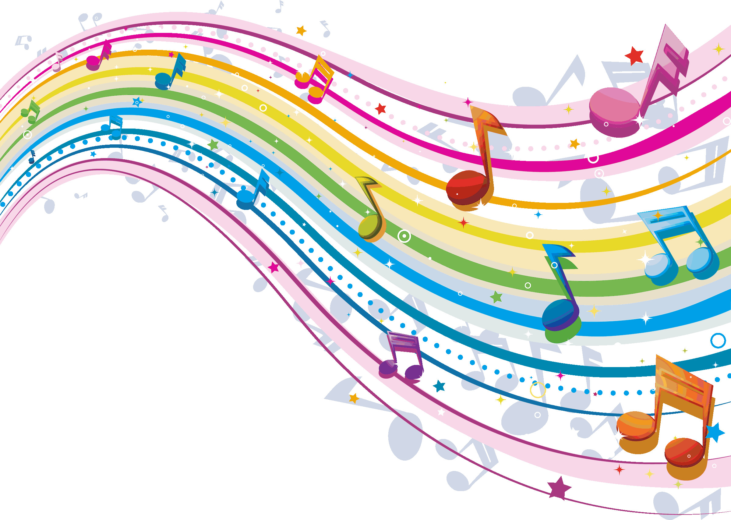 2400x1707 Backgrounds For > Colorful Musical Notes Wallpaper