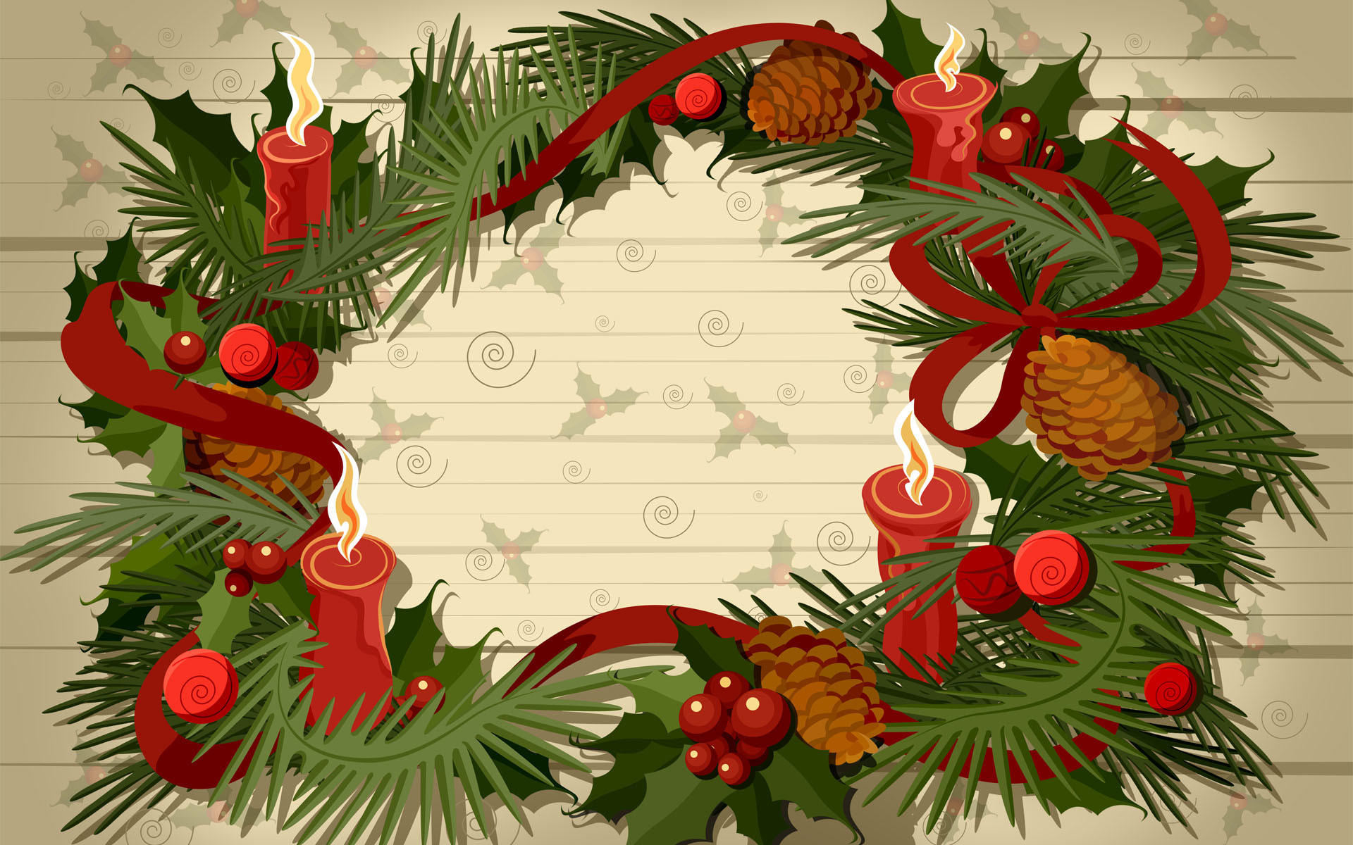 1920x1200 Christmas Mistletoe Wallpaper