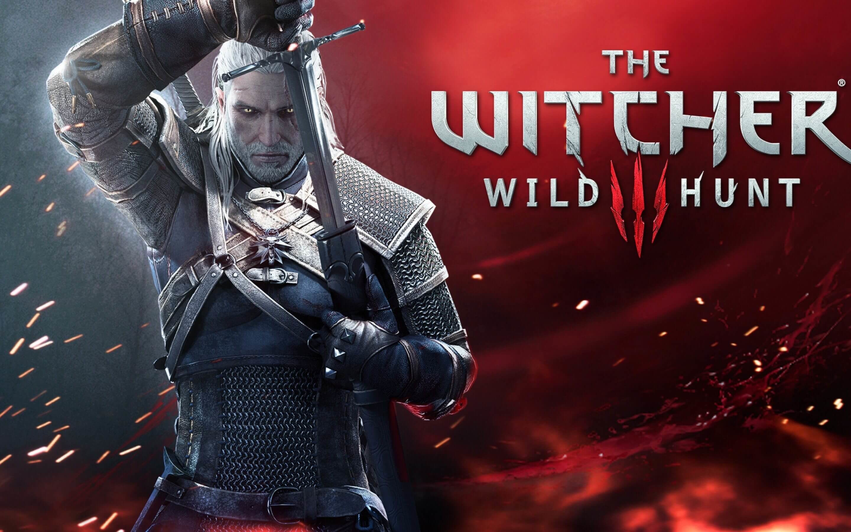 2880x1800 ... The Witcher 3 Wild Hunt Geralt Sword Wallpaper ...