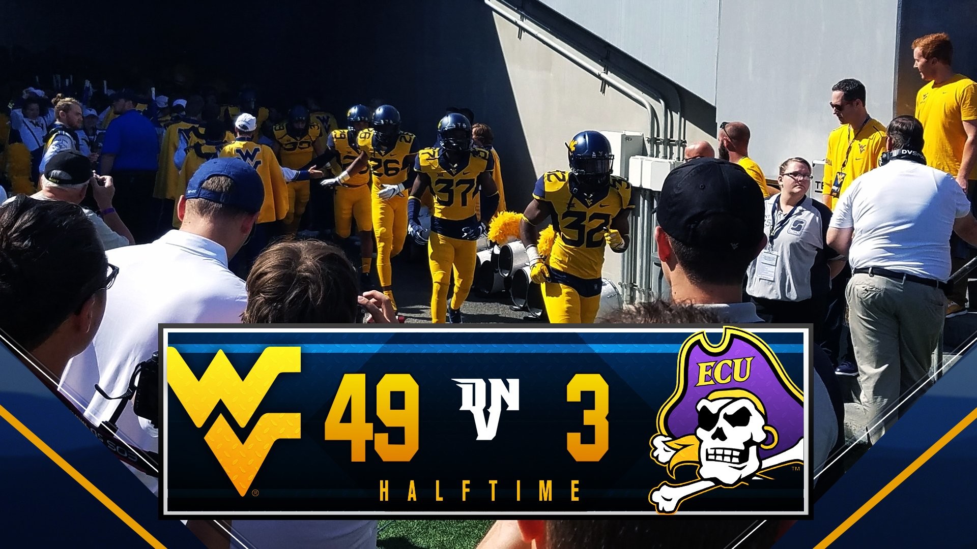 1920x1080 The Mountaineers received the opening kickoff to start the game and in the  opening drive, West Virginia would march down the field 75 yards in 2  minutes and ...