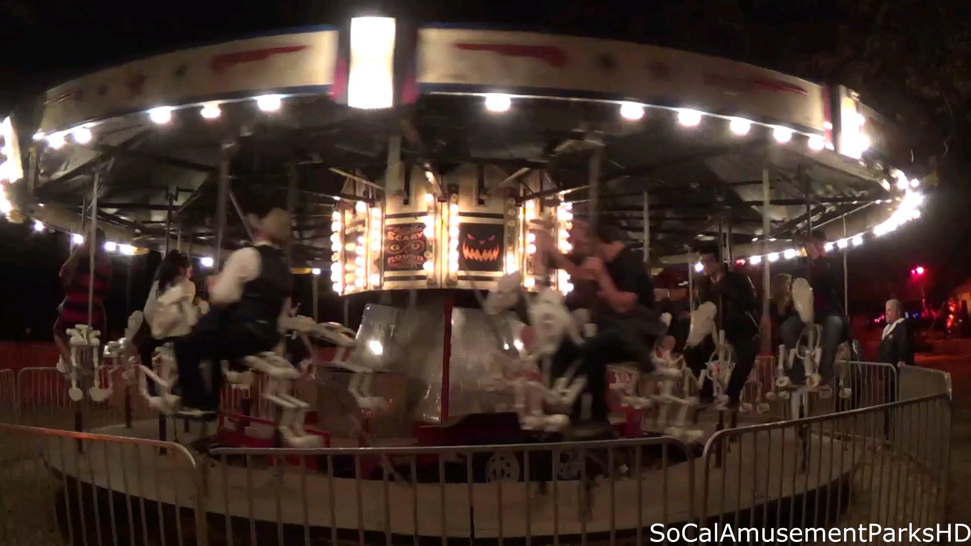 1920x1080 Scary-Go-Round (Full Ride POV) at Los Angeles Haunted Hayride Echo From The  Rift 2014 HD