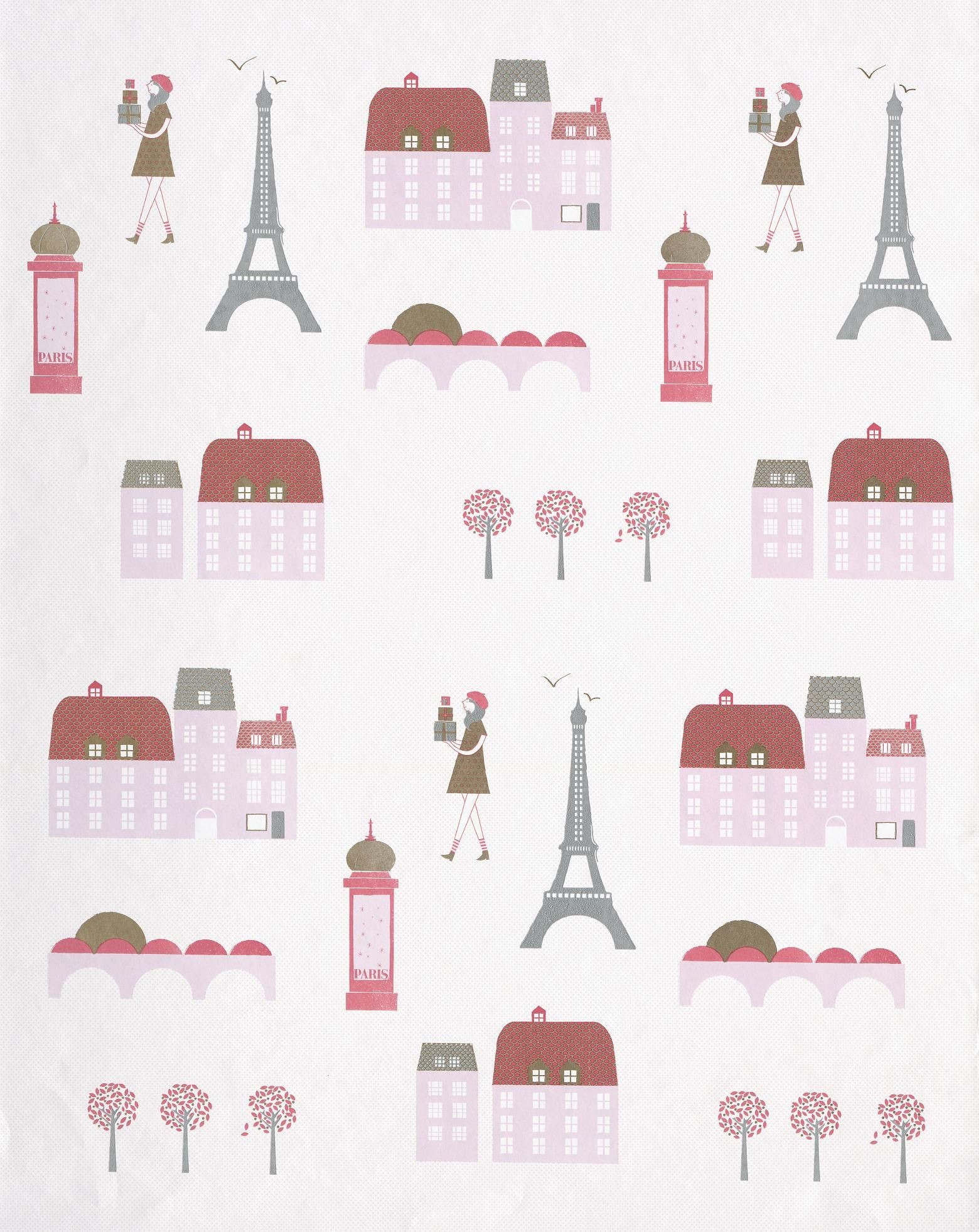 1560x1963 Paris Wallpaper Pink