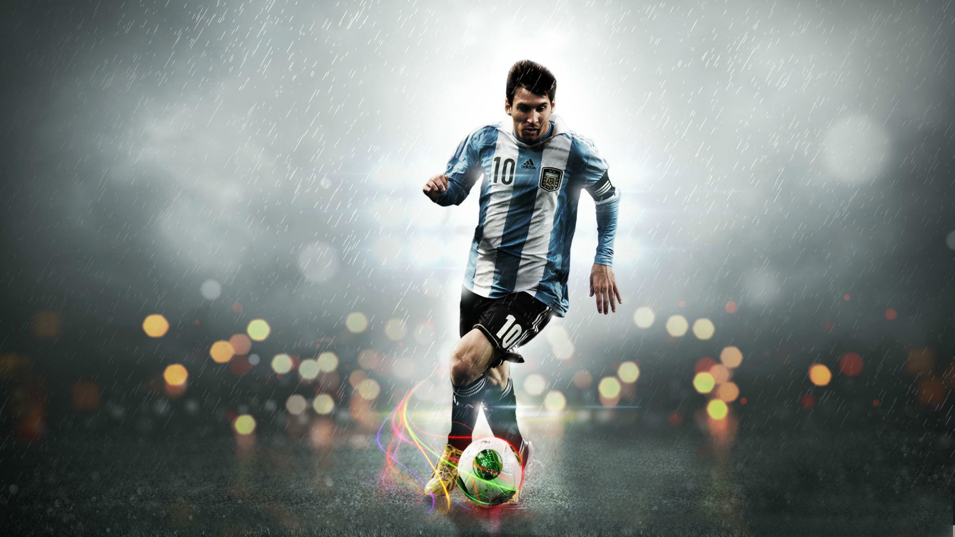 1920x1080 Famous Soccer Messi Football Playing Wallpaper