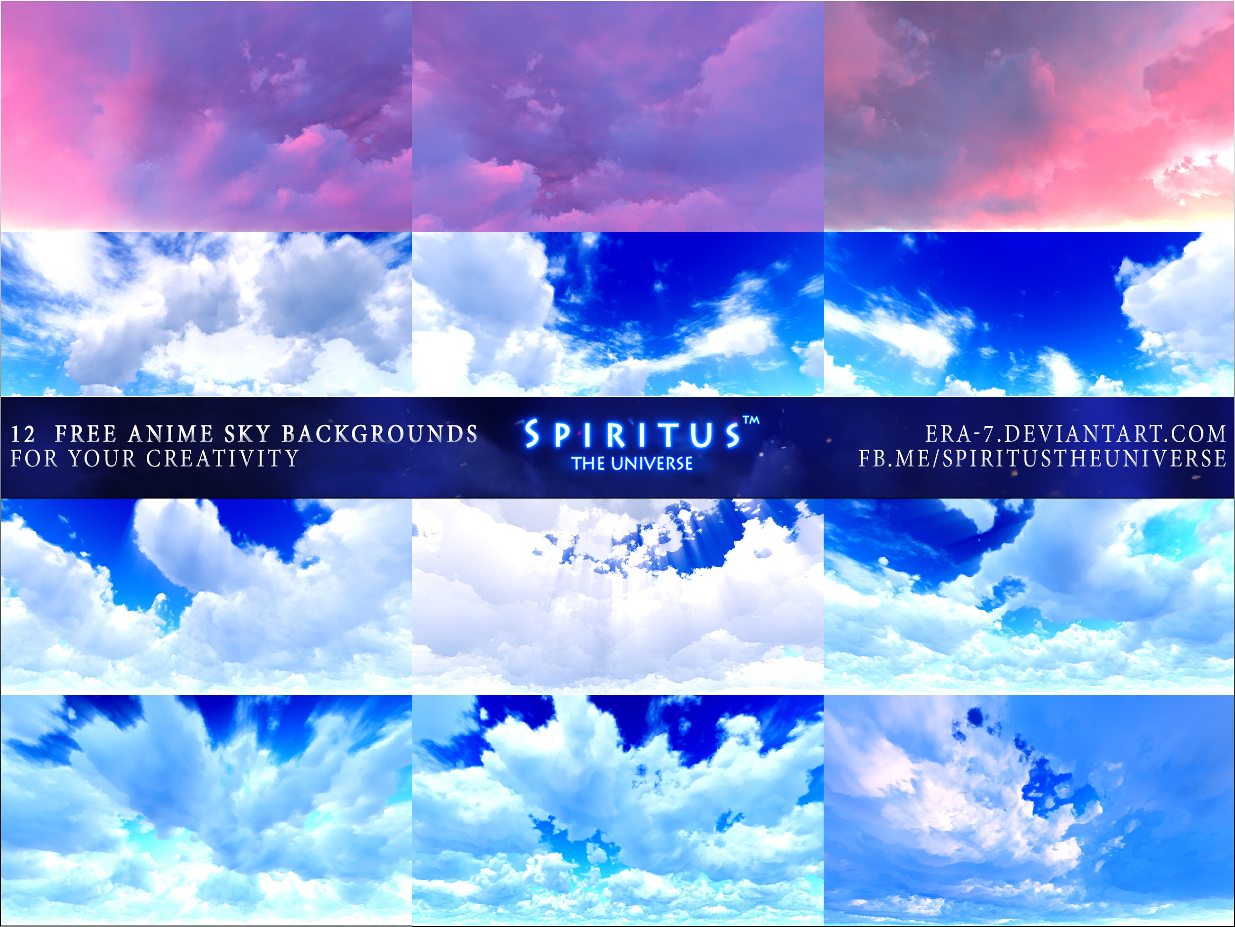 2498x1876 ... 12 FREE ANIME SKY BACKGROUNDS - PACK 6 by ERA-7