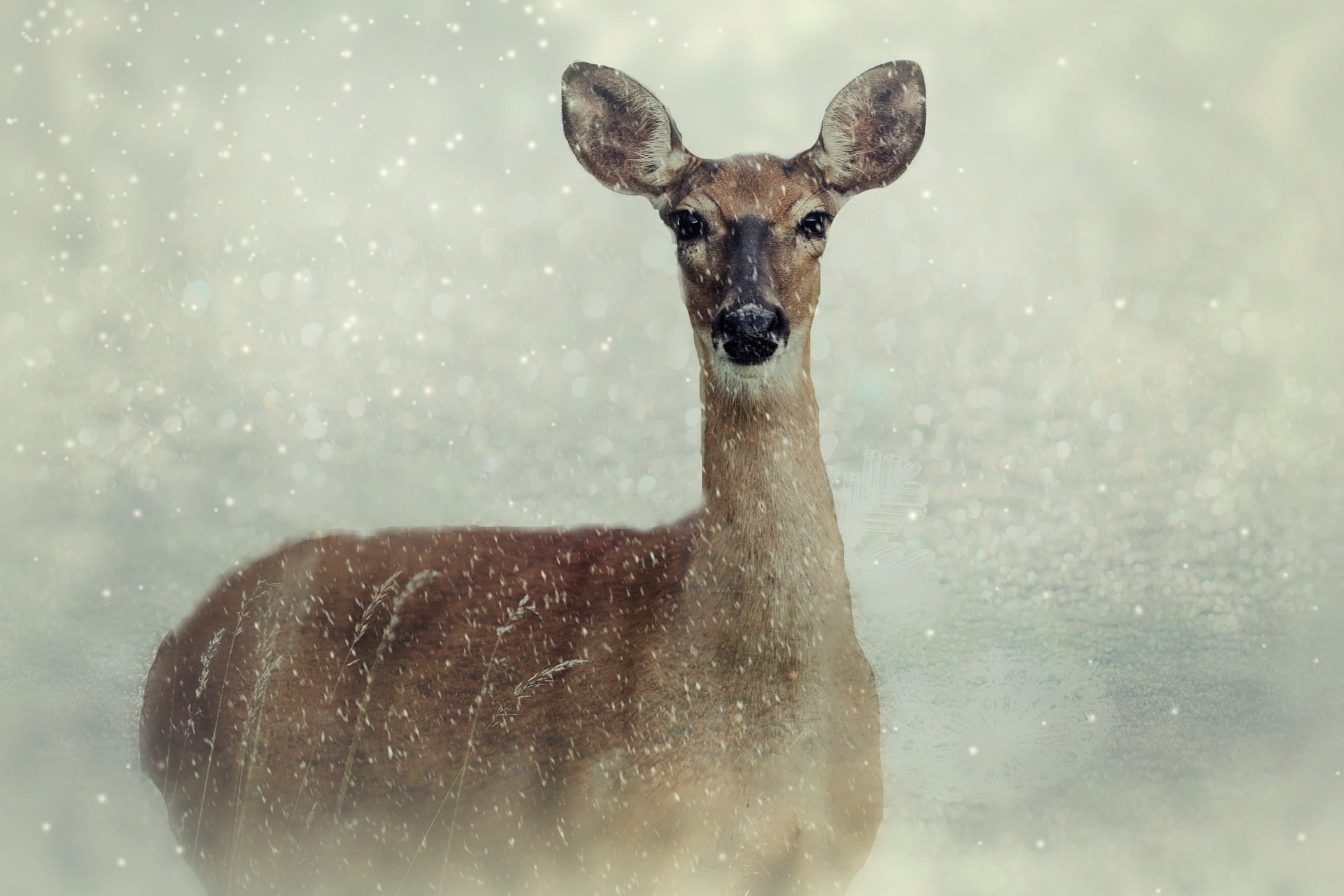2110x1407 Roe Deer Animal Wild Animal Snow - Image #1851 - Licence: Creative Commons  CC0