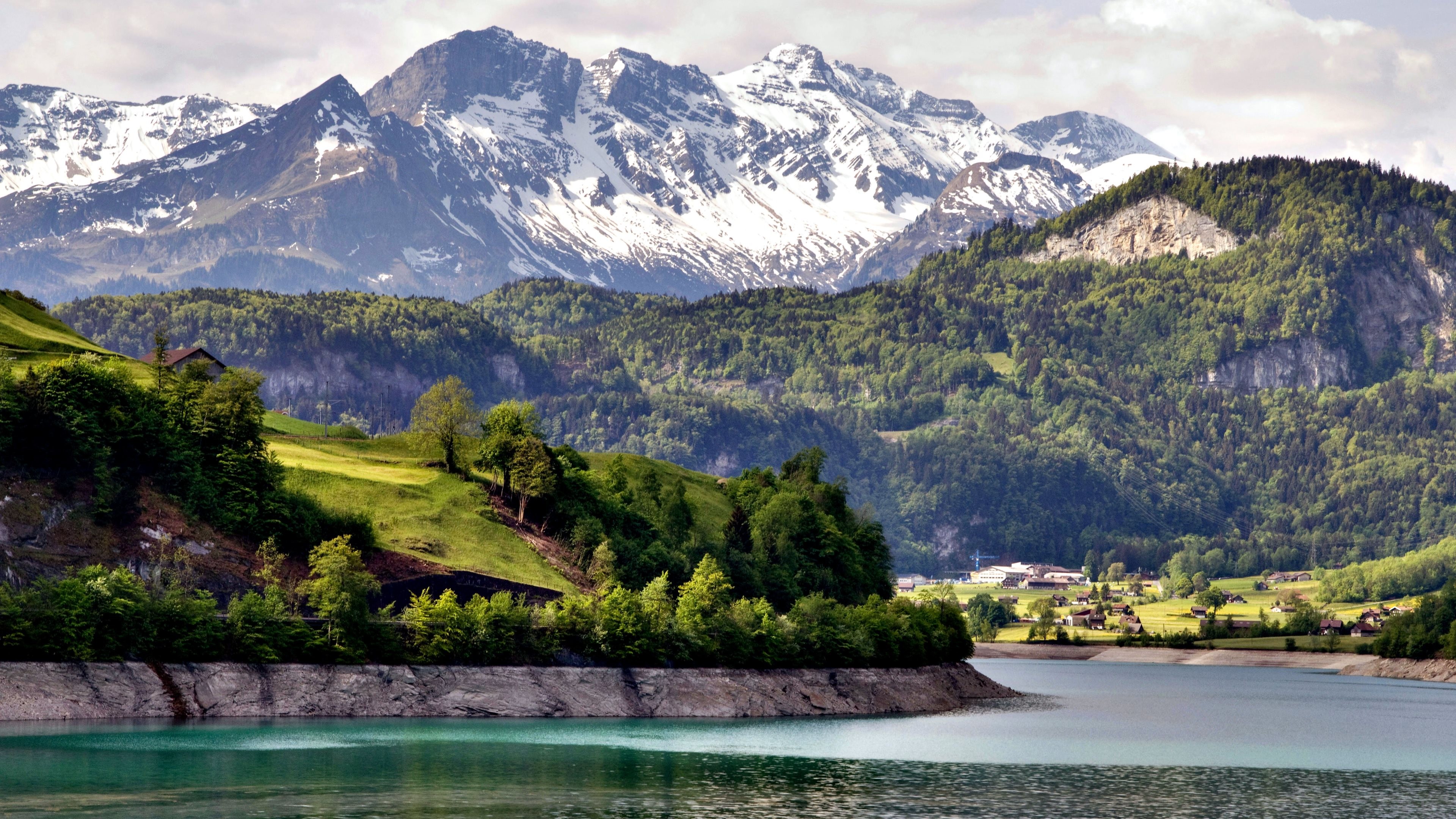 3840x2160 Wallpaper: Landscape from Swiss Alps. Ultra HD 4K 