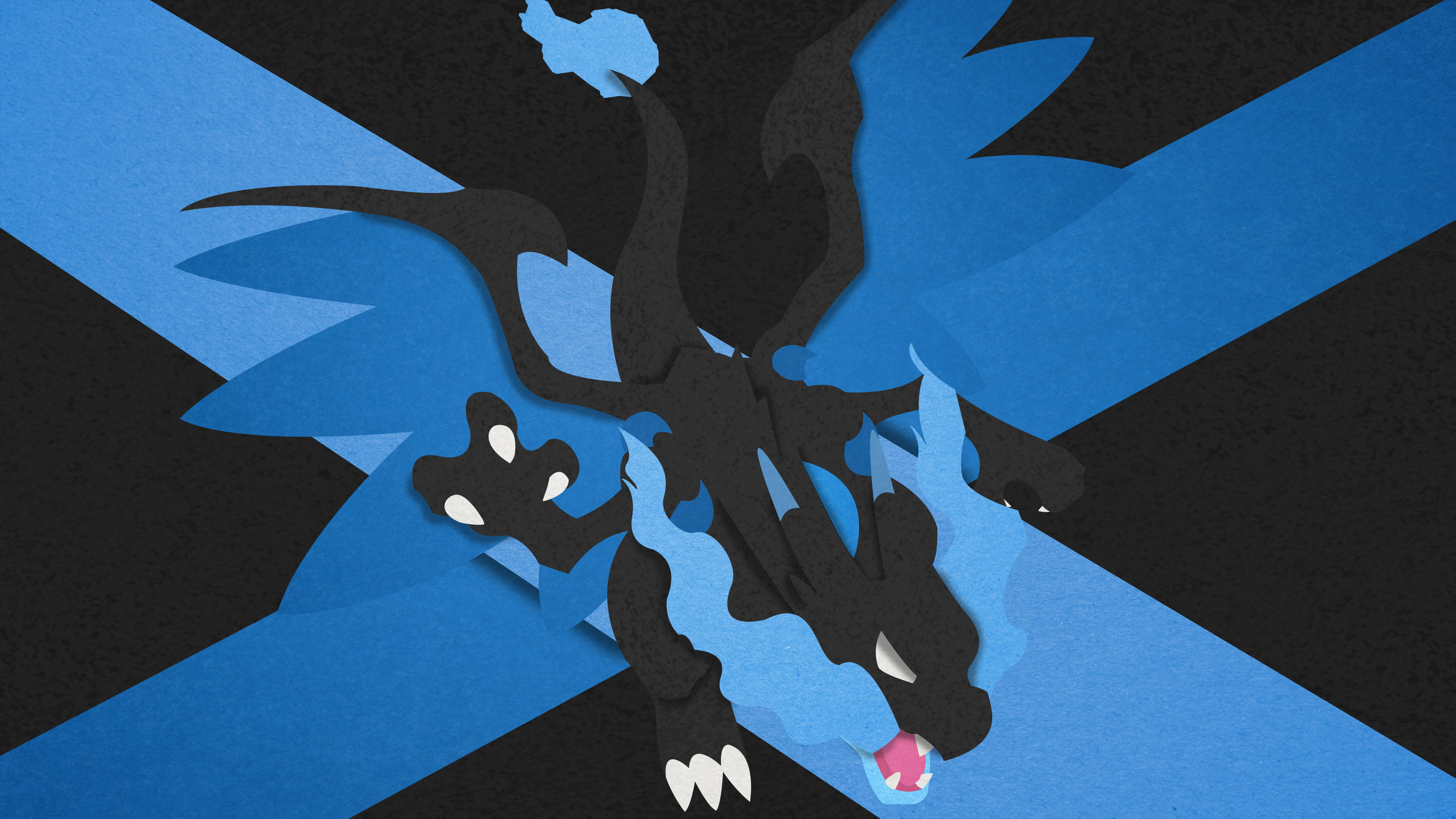 3840x2160 ... Mega Charizard X - Material Design by EugenianToons