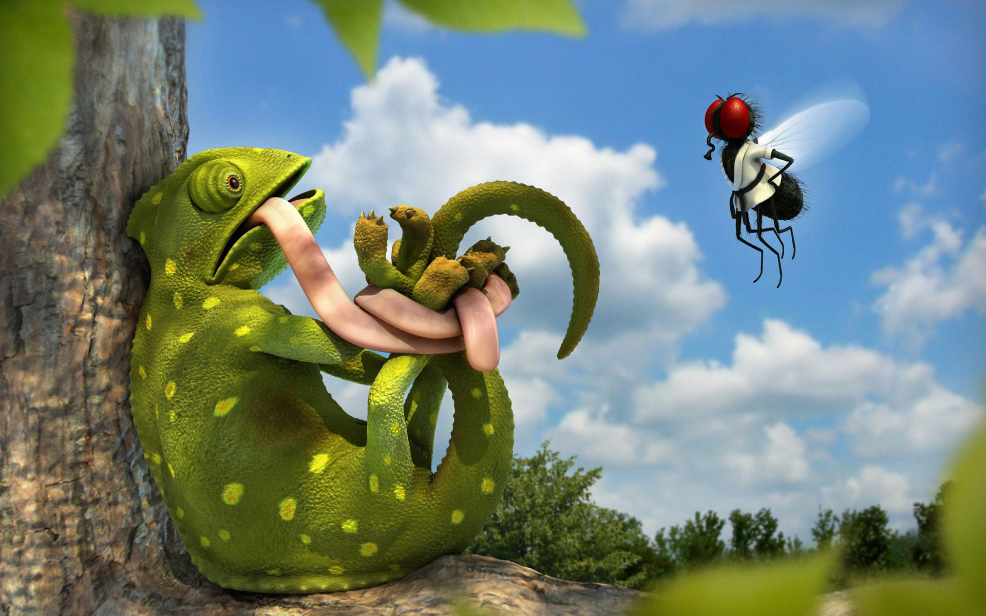 1920x1200 free 3d animated animal wallpaper download