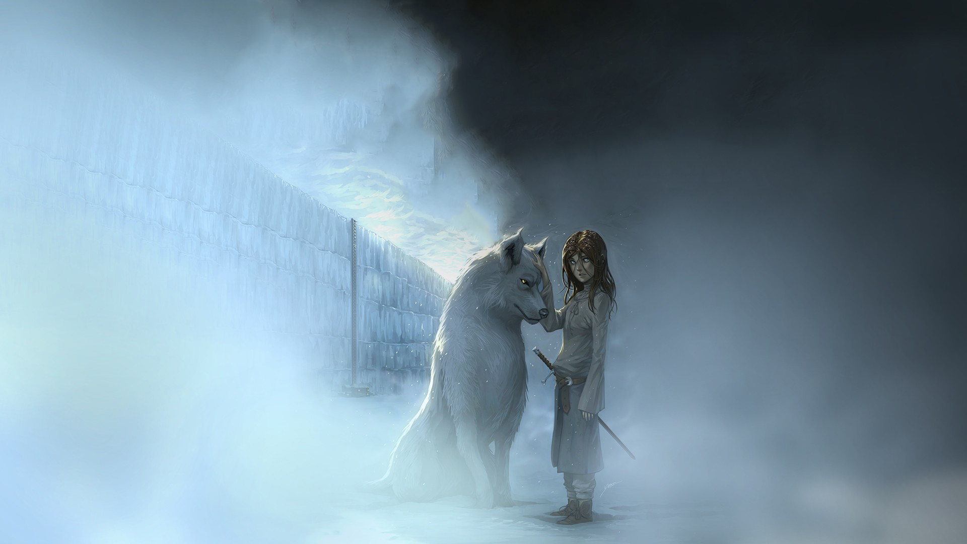1920x1080 Art Arya Stark Game Of Thrones House Wolves