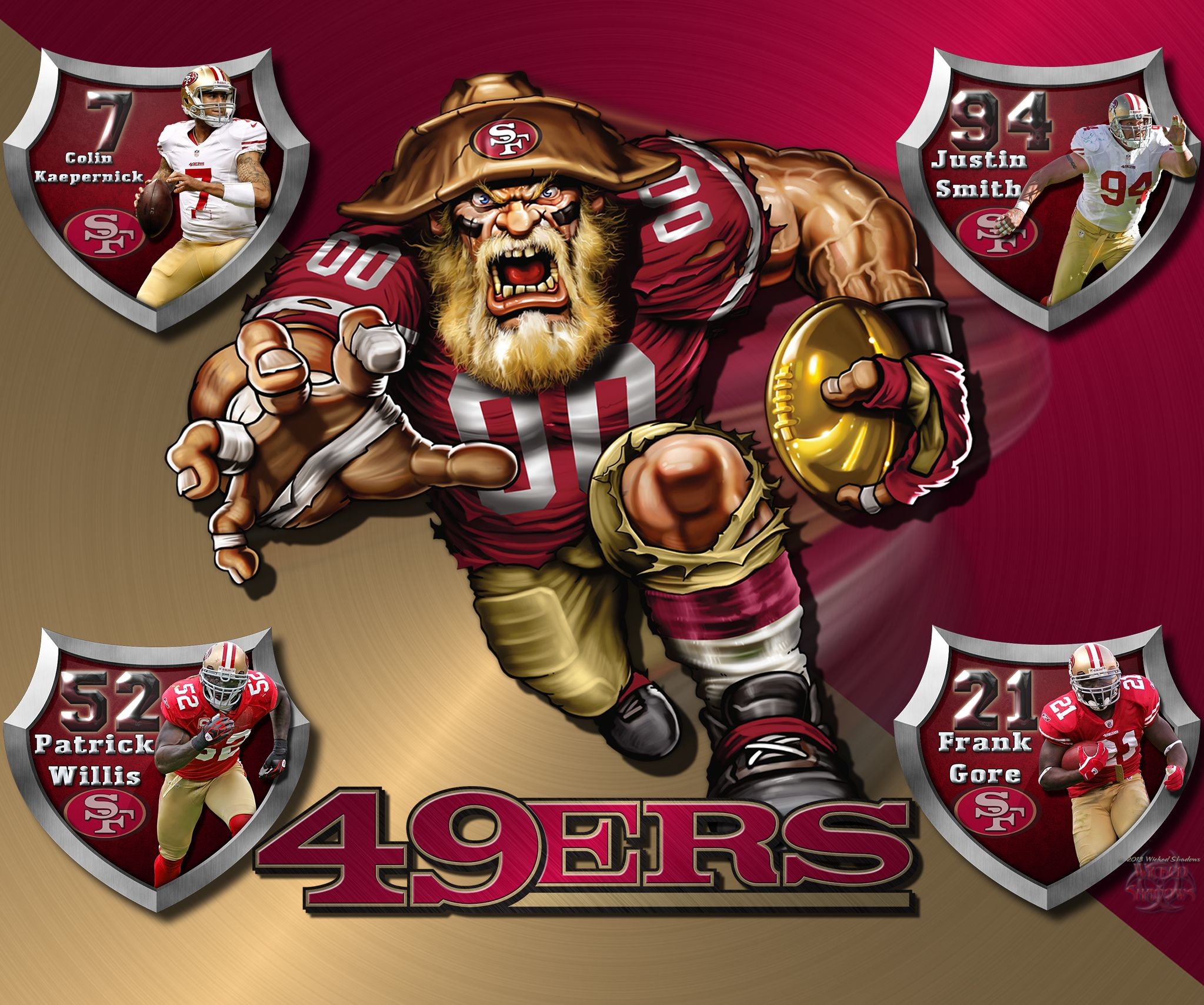 2047x1708 49ers Logo Wallpaper | 49ers Crazy Logo Shield Players Wallpaper