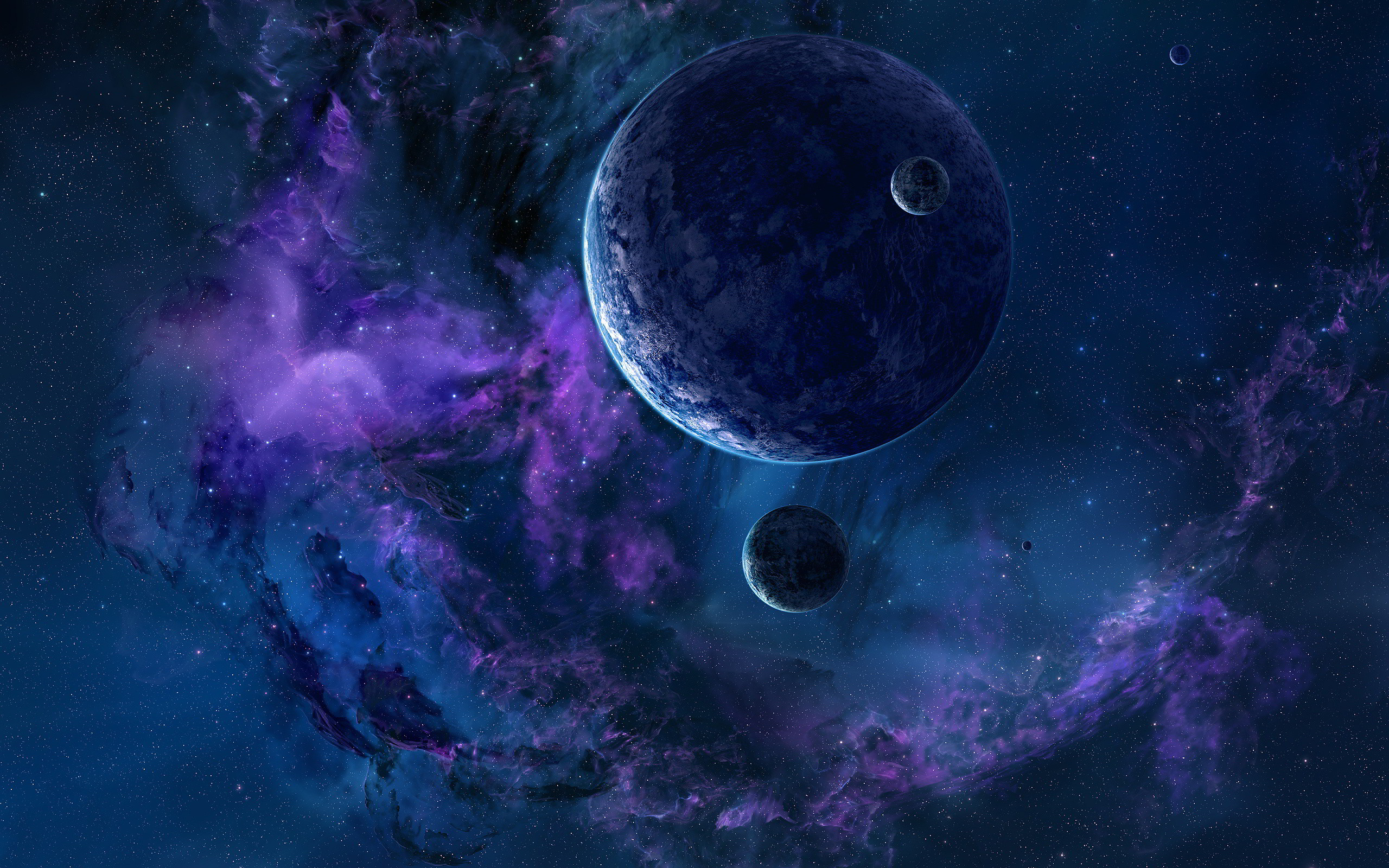 2560x1600 Image for Space Stars And Planets Wallpaper