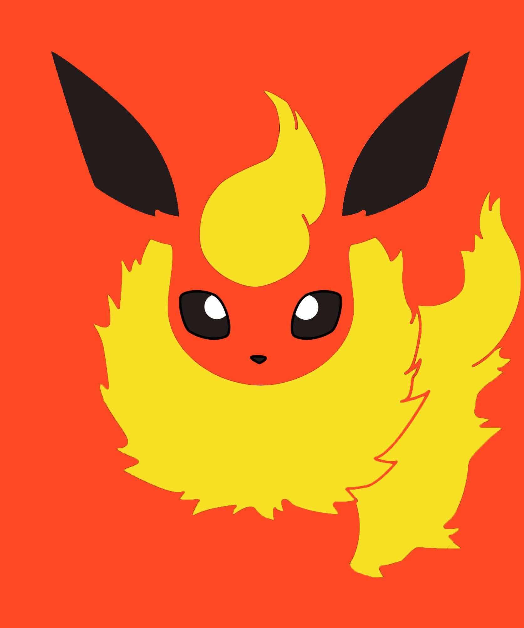 1673x2006 Eevee Single Color Collection - Flareon