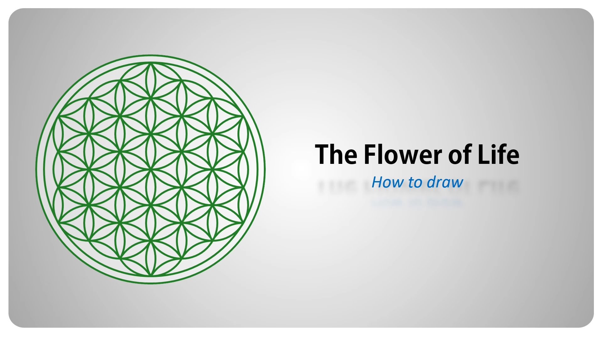 1920x1080 How to draw the Flower of Life - Sacred Geometry - step by step tutorial  (english) - YouTube