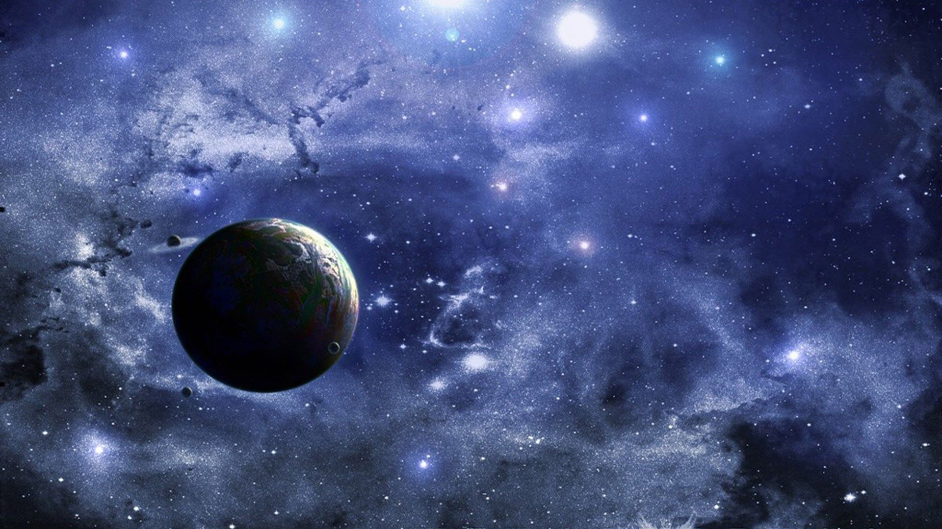 1920x1080 Stars and moon wallpaper 3d hd pictures.