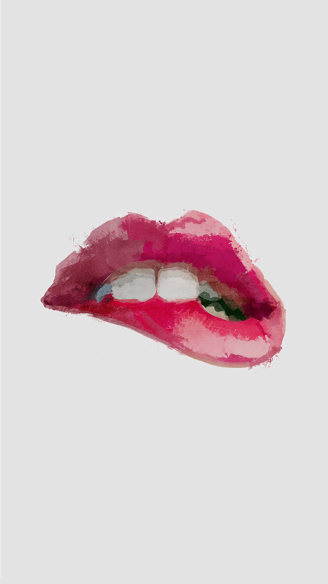 1080x1920 Red Lips Biting Illustration iPhone 6+ HD Wallpaper -  http://freebestpicture.