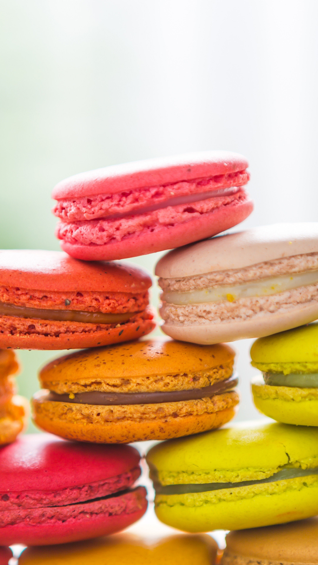 1080x1920  wallpaper Macaron, colorful, sweets, food, arranged