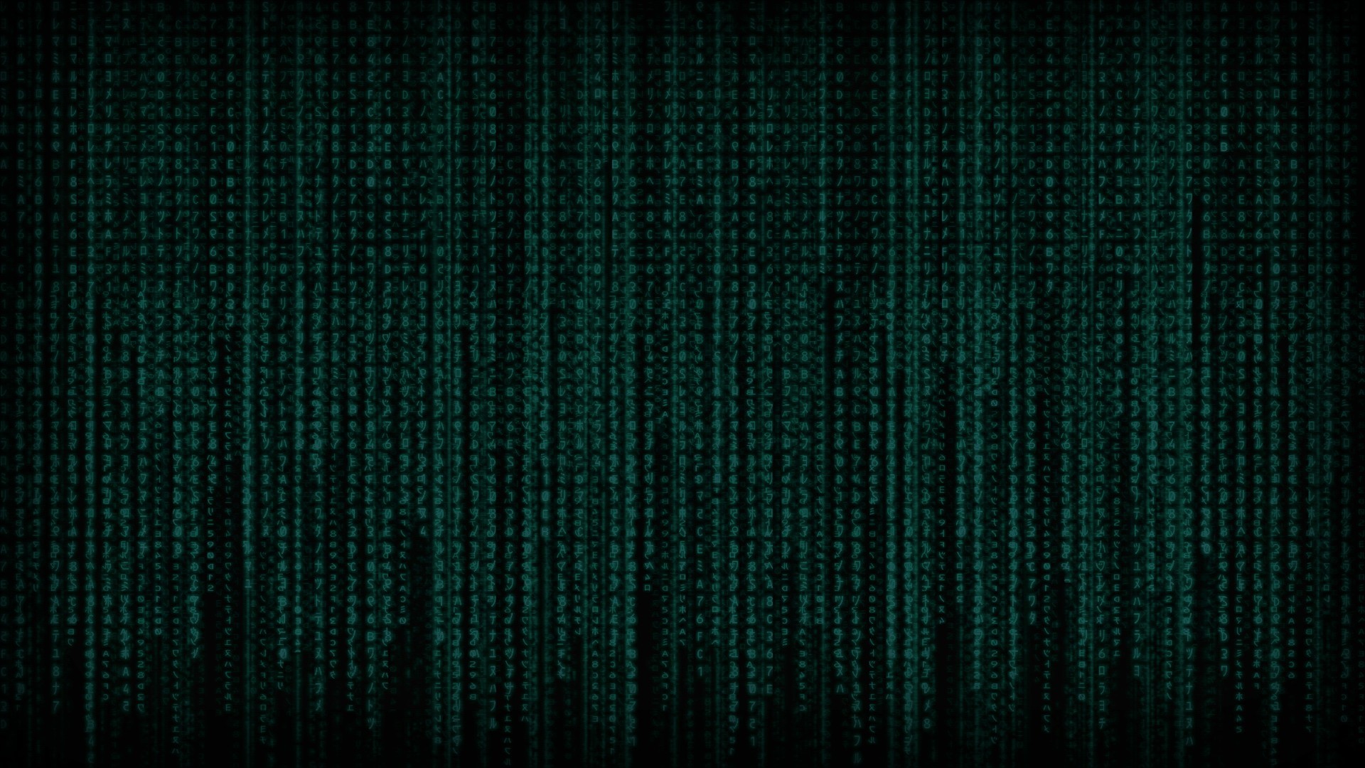 1920x1080 Green matrix code wallpaper