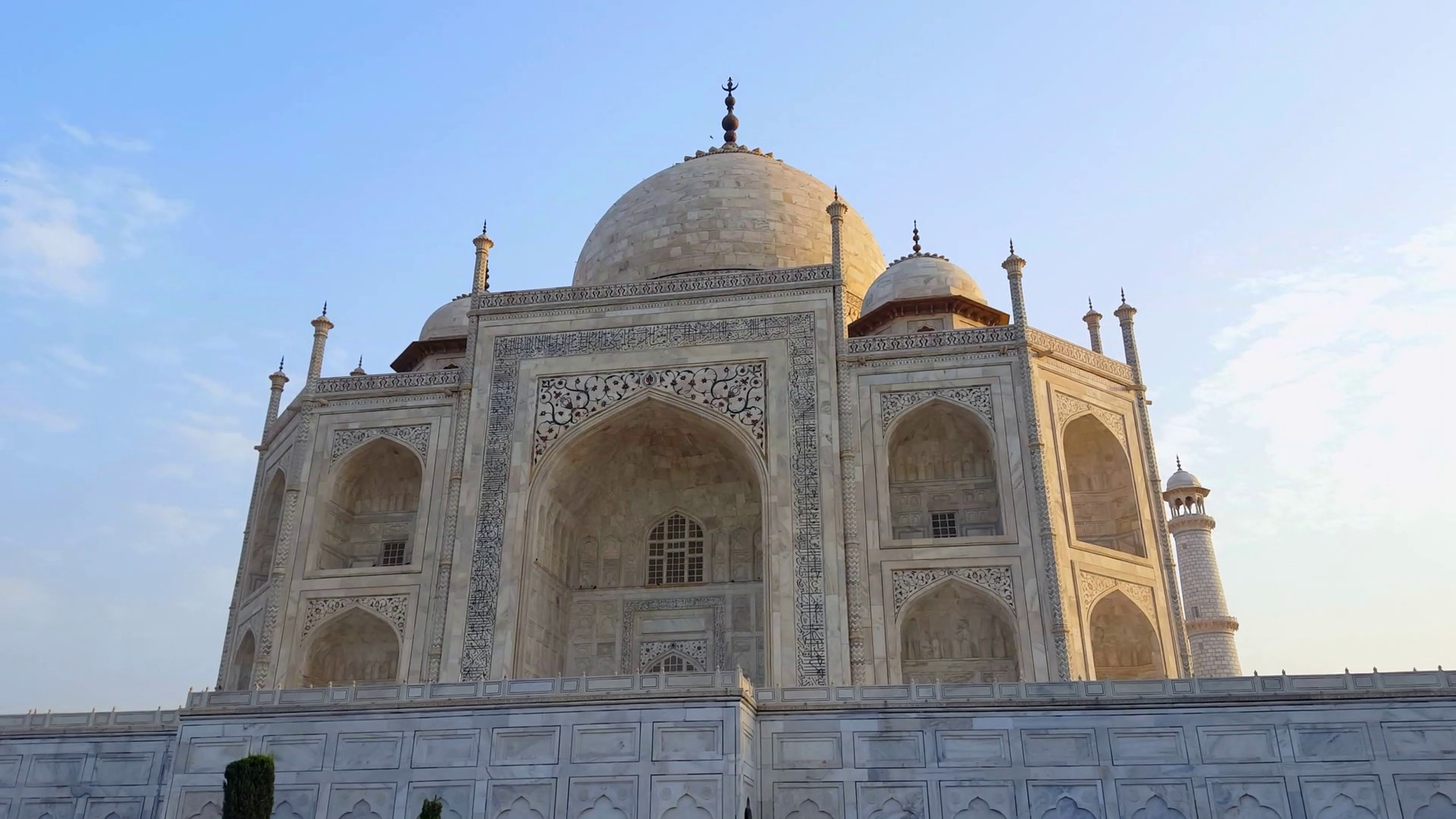 1920x1080 Iconic Taj Mahal monument tomb, sunrise, medium shot, low angle, Agra,  India Stock Video Footage - VideoBlocks