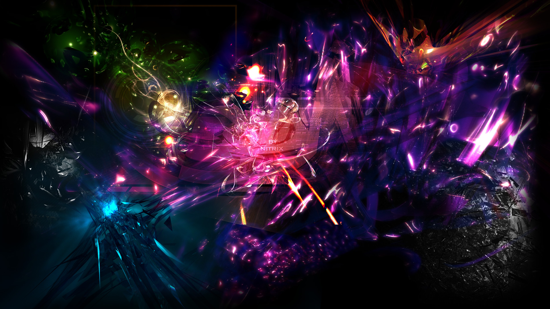 1920x1080 ... Space Abstract Wallpaper (Color Version) by nitr1x