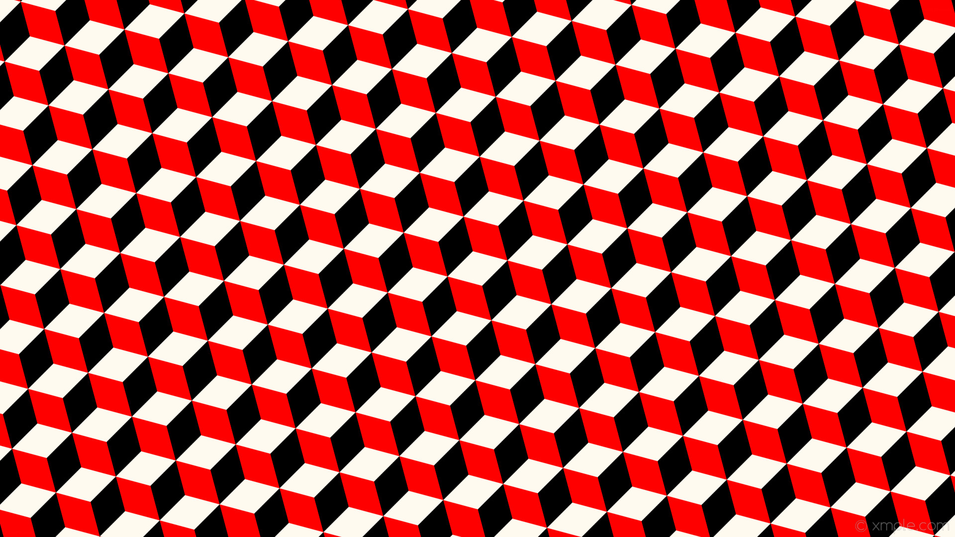 1920x1080 wallpaper 3d cubes black red white floral white #fffaf0 #ff0000 #000000 195Â°