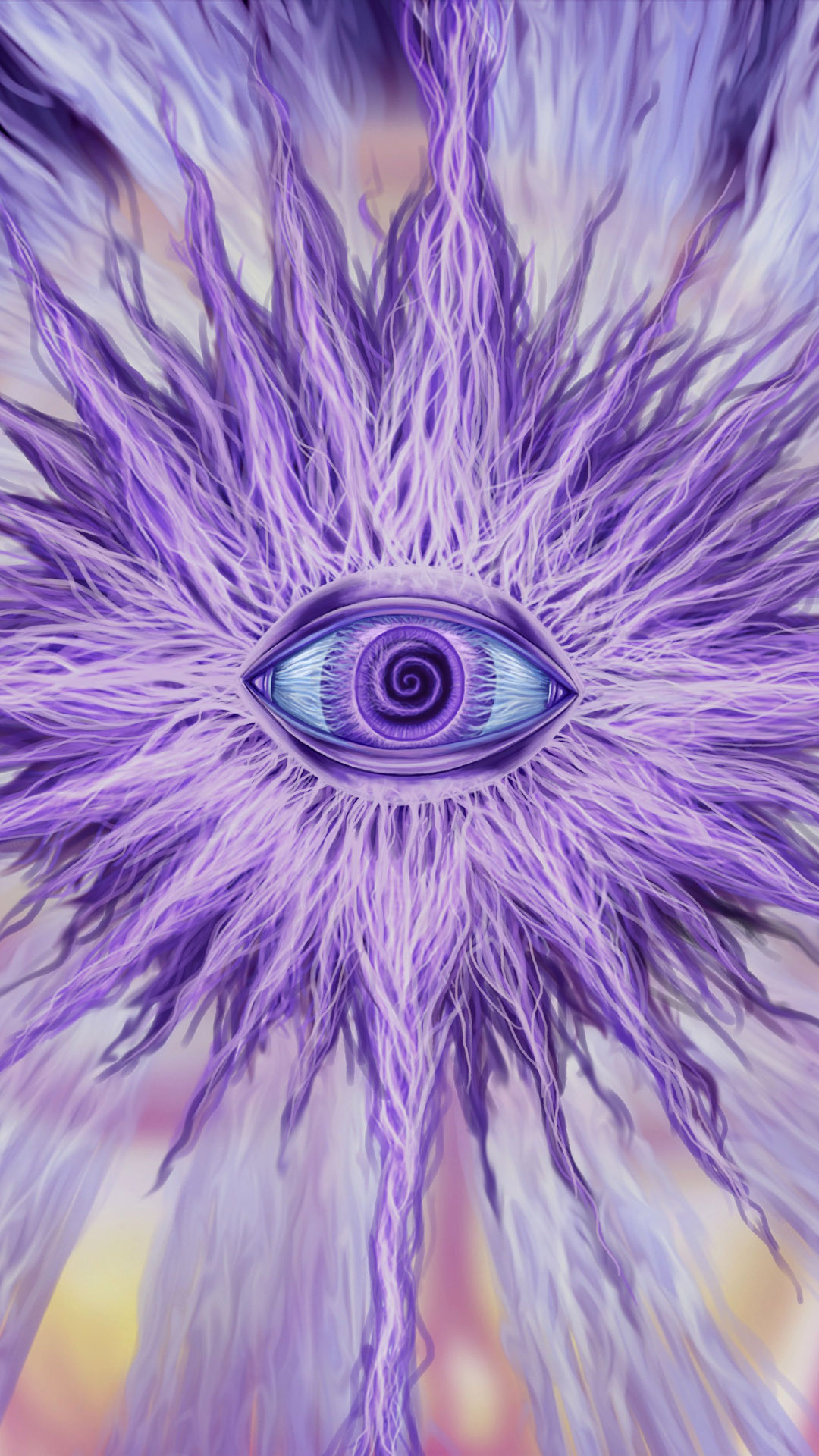 1080x1920 Psychedelic violet eye Mobile Wallpaper 13188