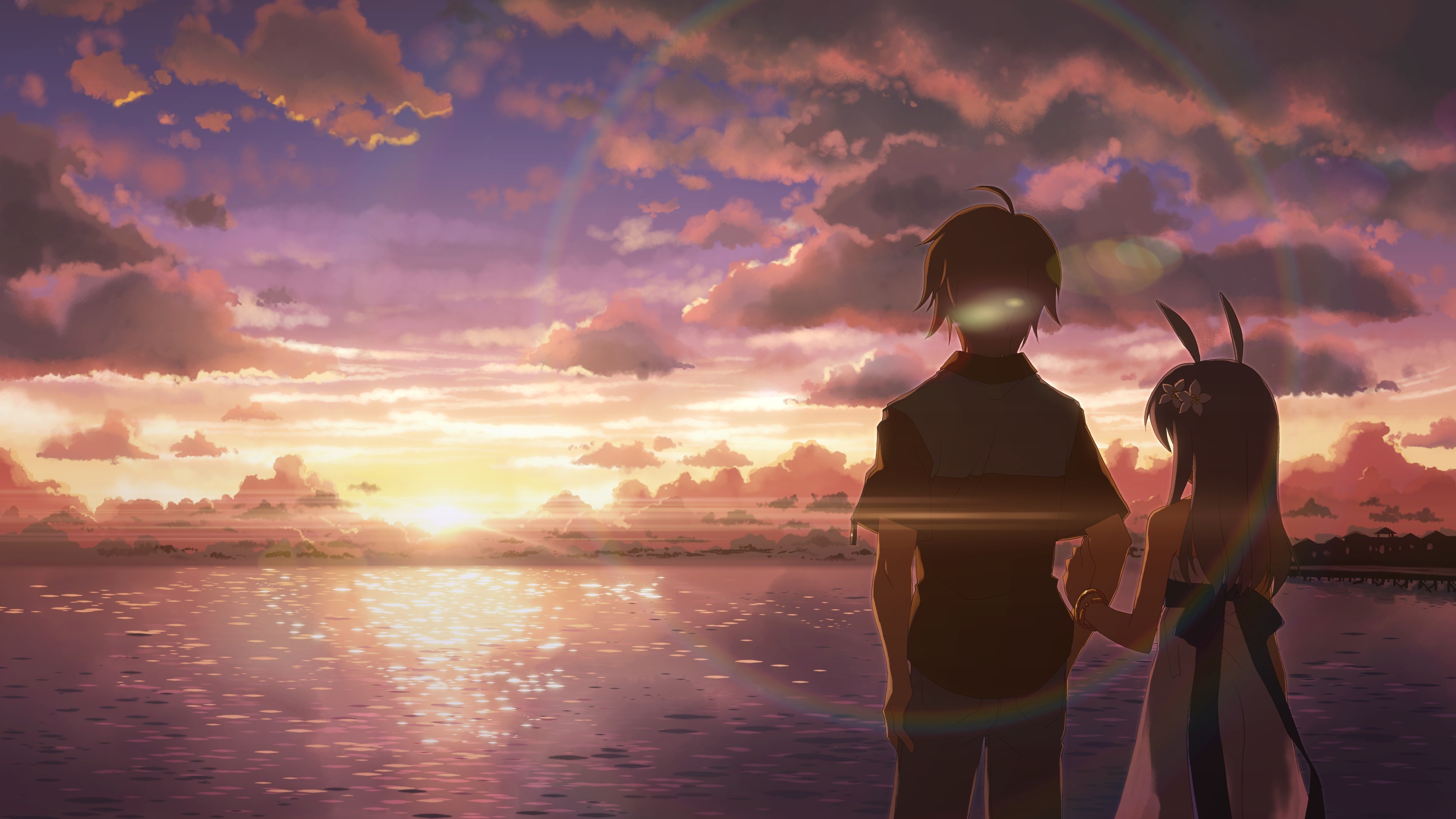 3840x2160 anime, DJ Max, Beach, Sunset, People Wallpapers HD / Desktop and Mobile  Backgrounds