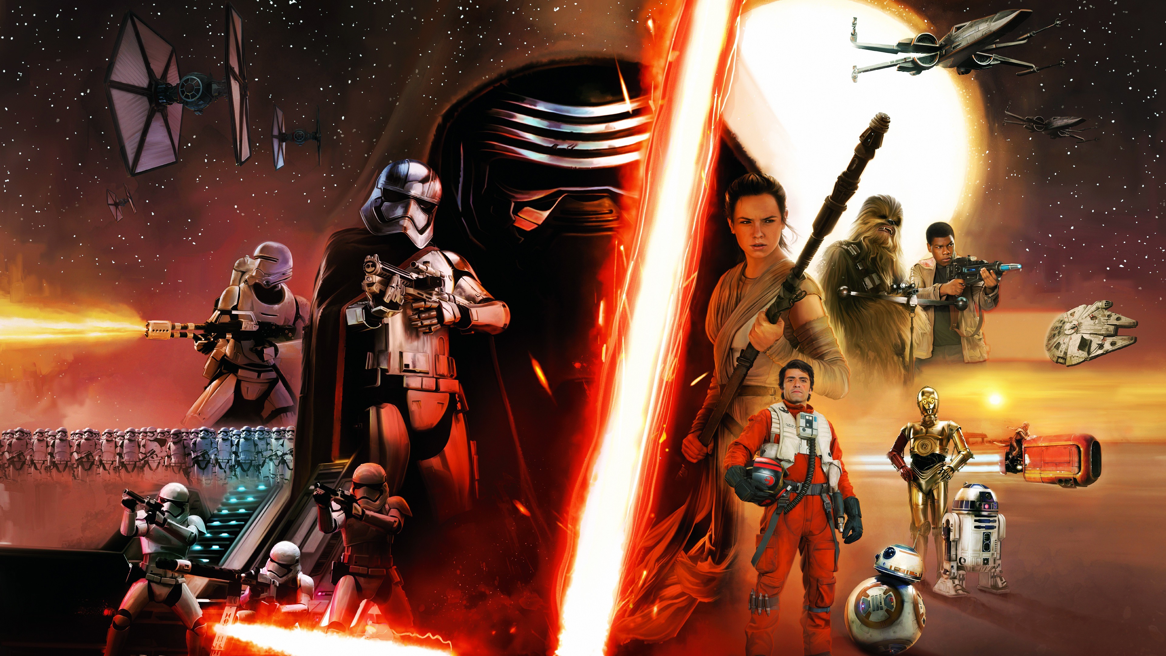 3840x2160 Star Wars: Episode VII The Force Awakens Wallpapers HD / Desktop and Mobile  Backgrounds