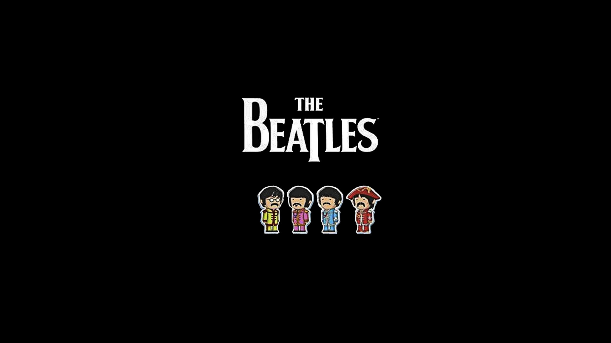 2048x1152  Wallpaper the beatles, name, members, picture, font