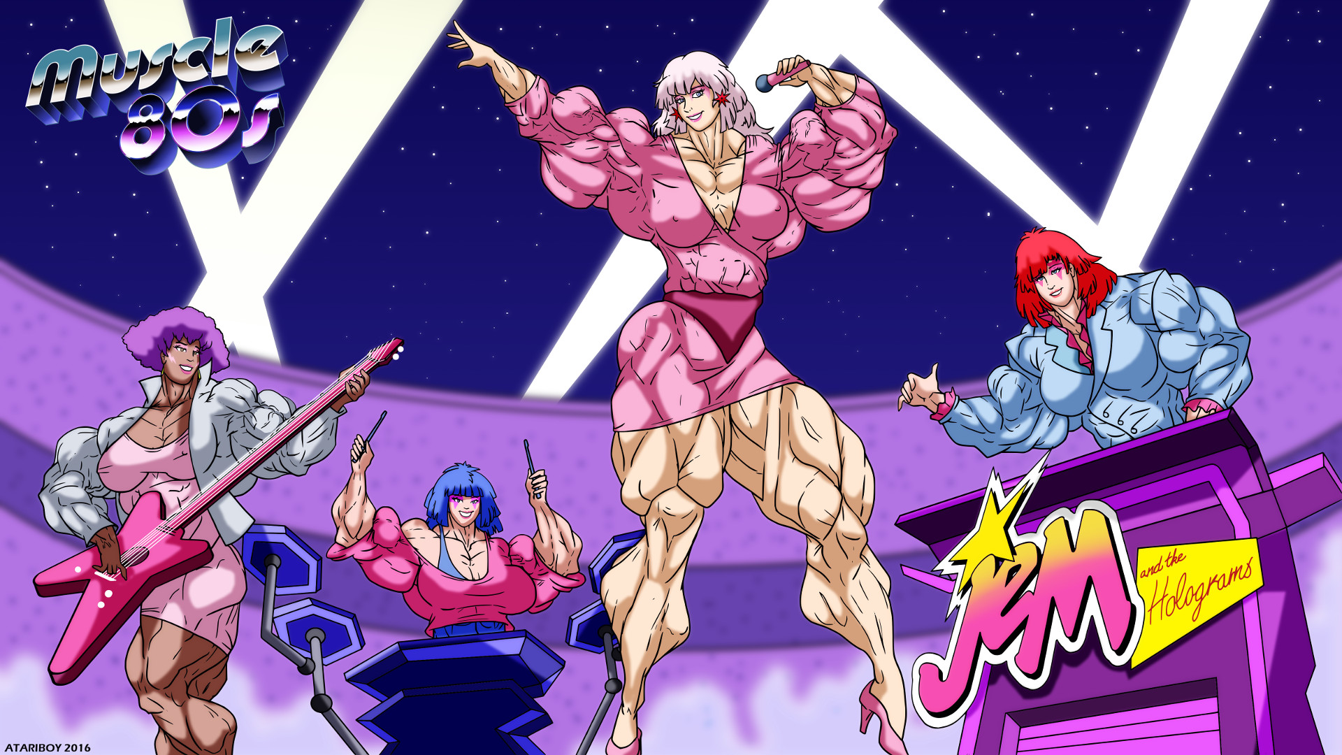 1920x1080 ... Muscle 80s - Jem And The Holograms. by Atariboy2600